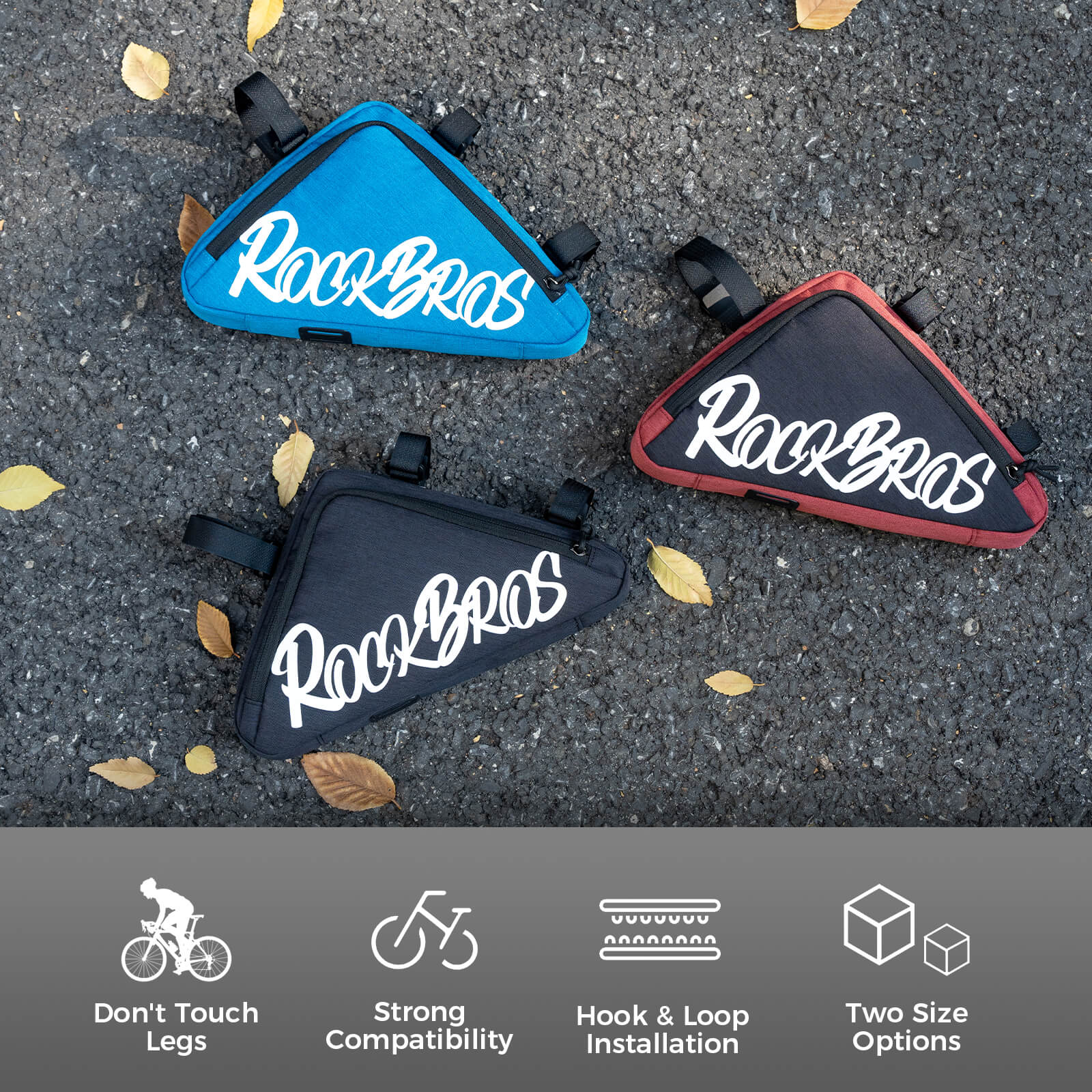 rockbros triangle frame bag handy cycling ride
#color_blue