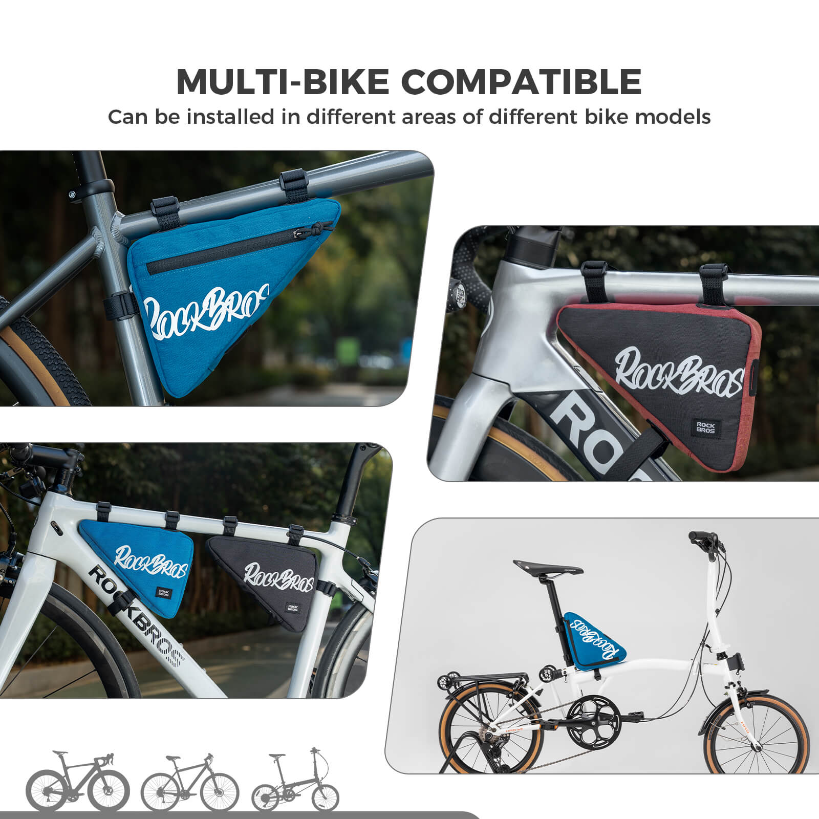 rockbros triangle frame bag handy cycling ride
#color_red