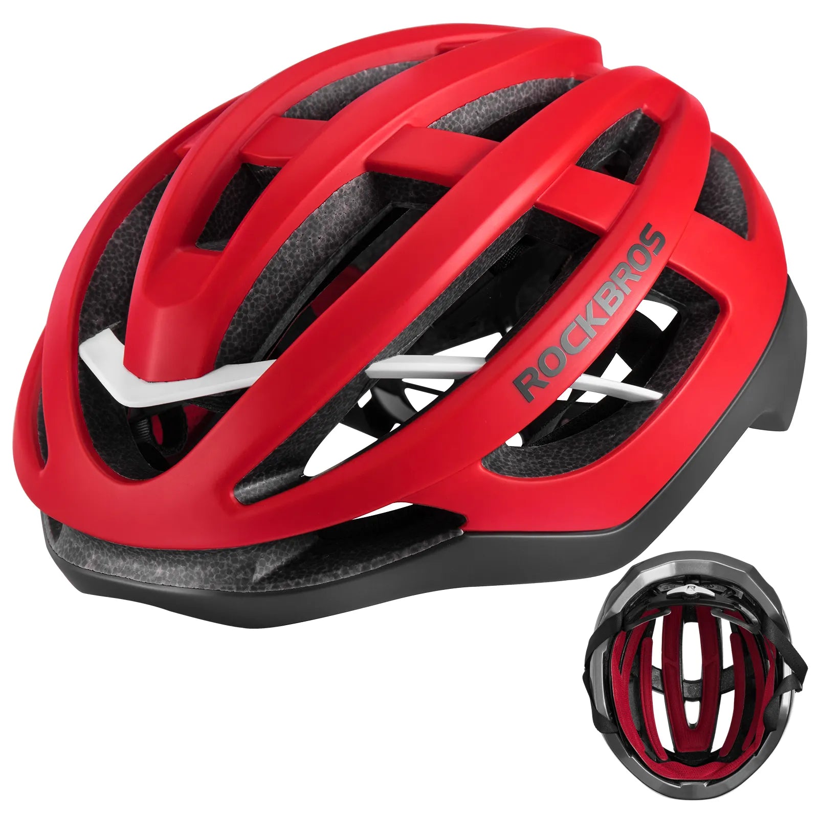 ROCKBROS HC-58 red cycling helmet for MTB and road riding.
#colour_red