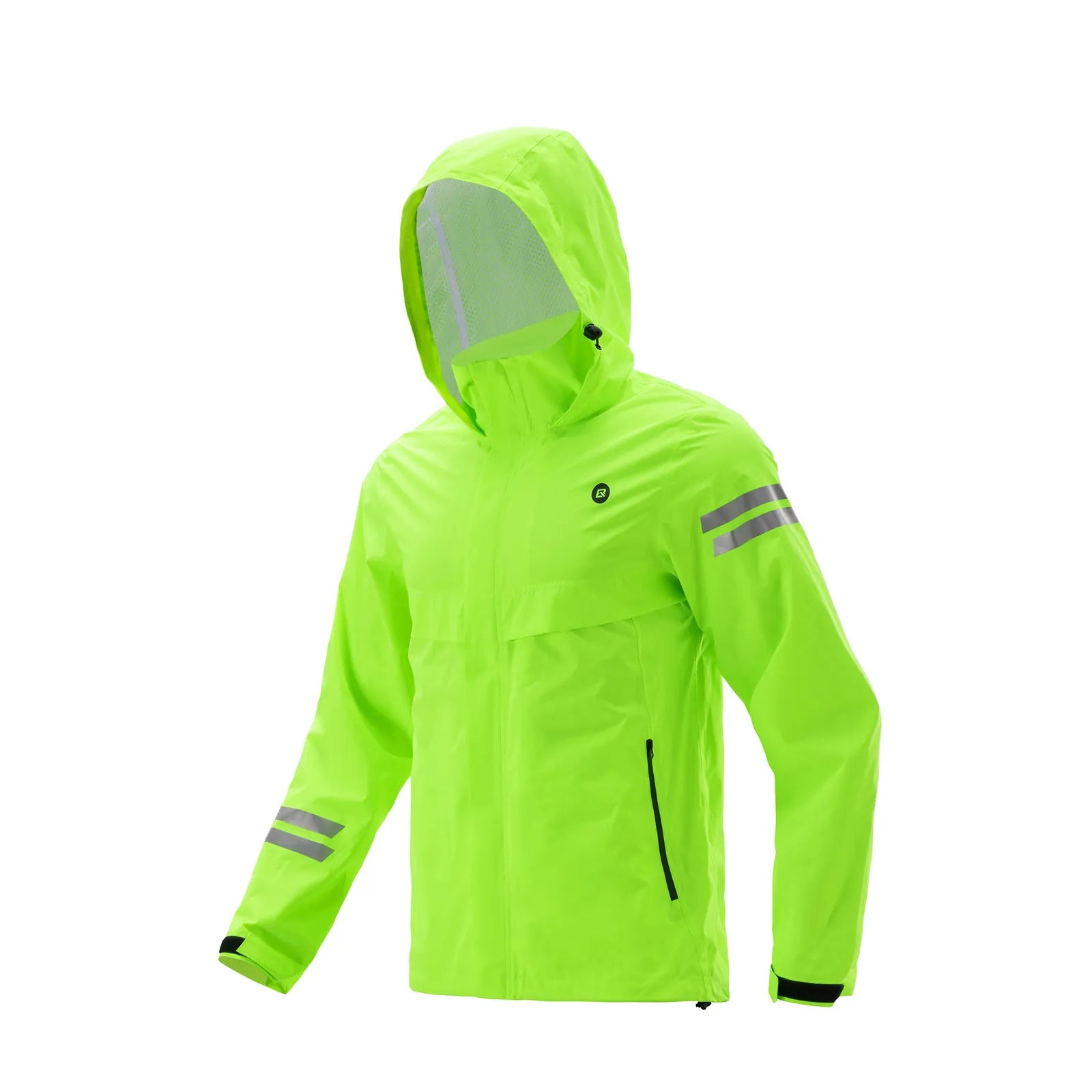 Rockbros Fully Sealed Rainproof Cycling Jacket in Hi-Vis Yellow - Professional Waterproof Rain Gear for Cyclists.