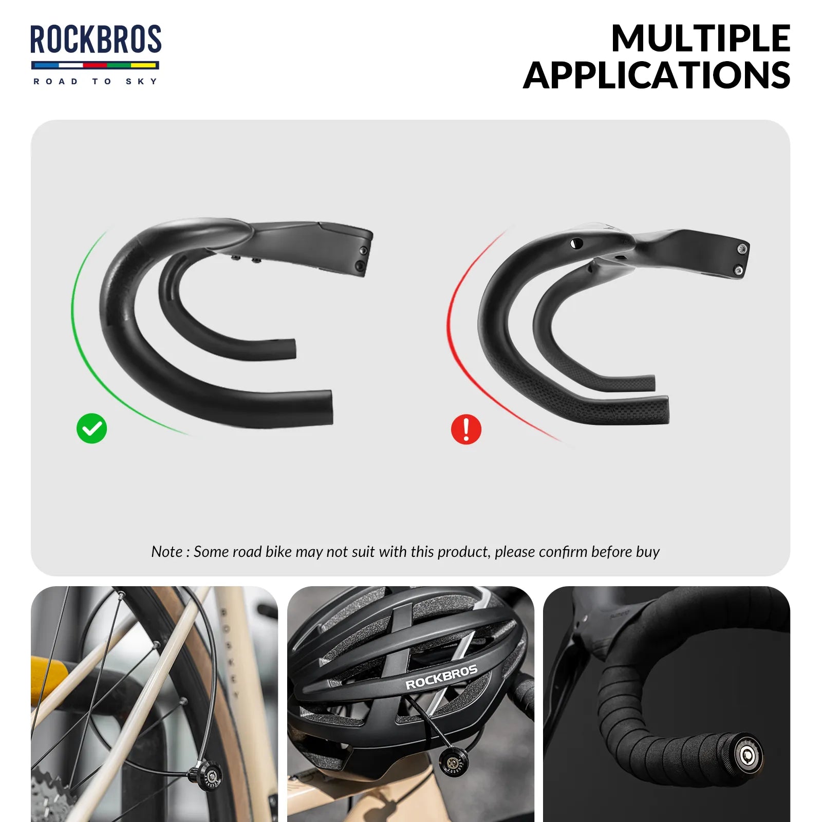 ROCKBROS hidden bar end bike cable lock fully concealed inside a bicycle handlebar grip.