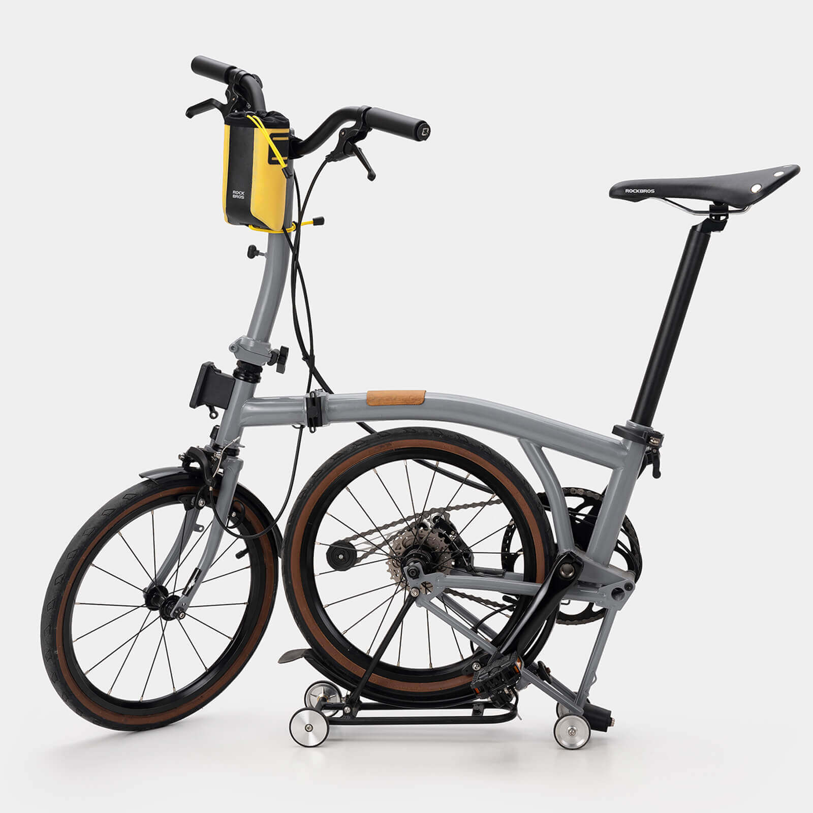 ROCKBROS 1L High-Visibility Waterproof Bike Bottle Bag with Drawstring Closure