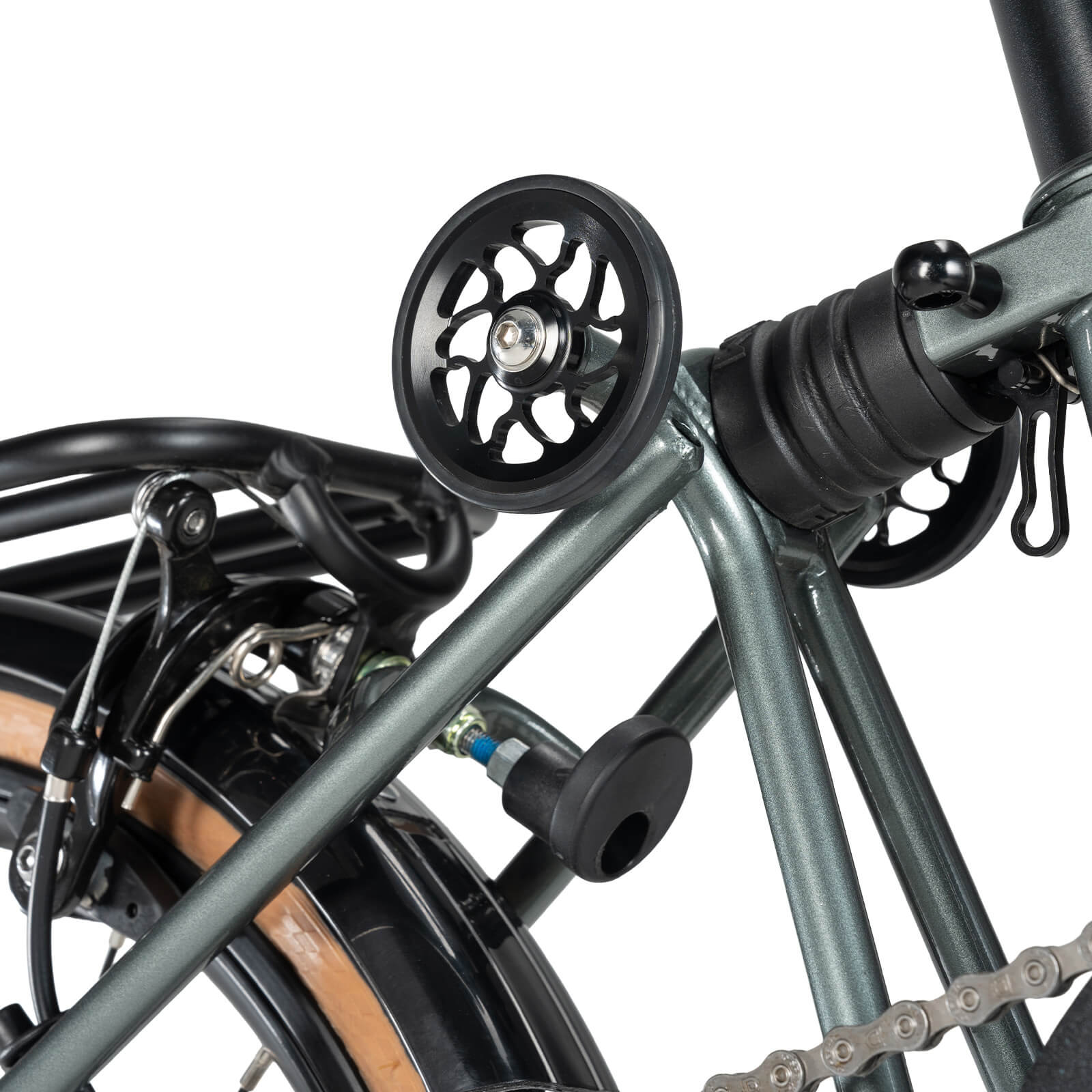 ROCKBROS 16 inch folding bicycle for urban commuting.
#color_ice cloud grey