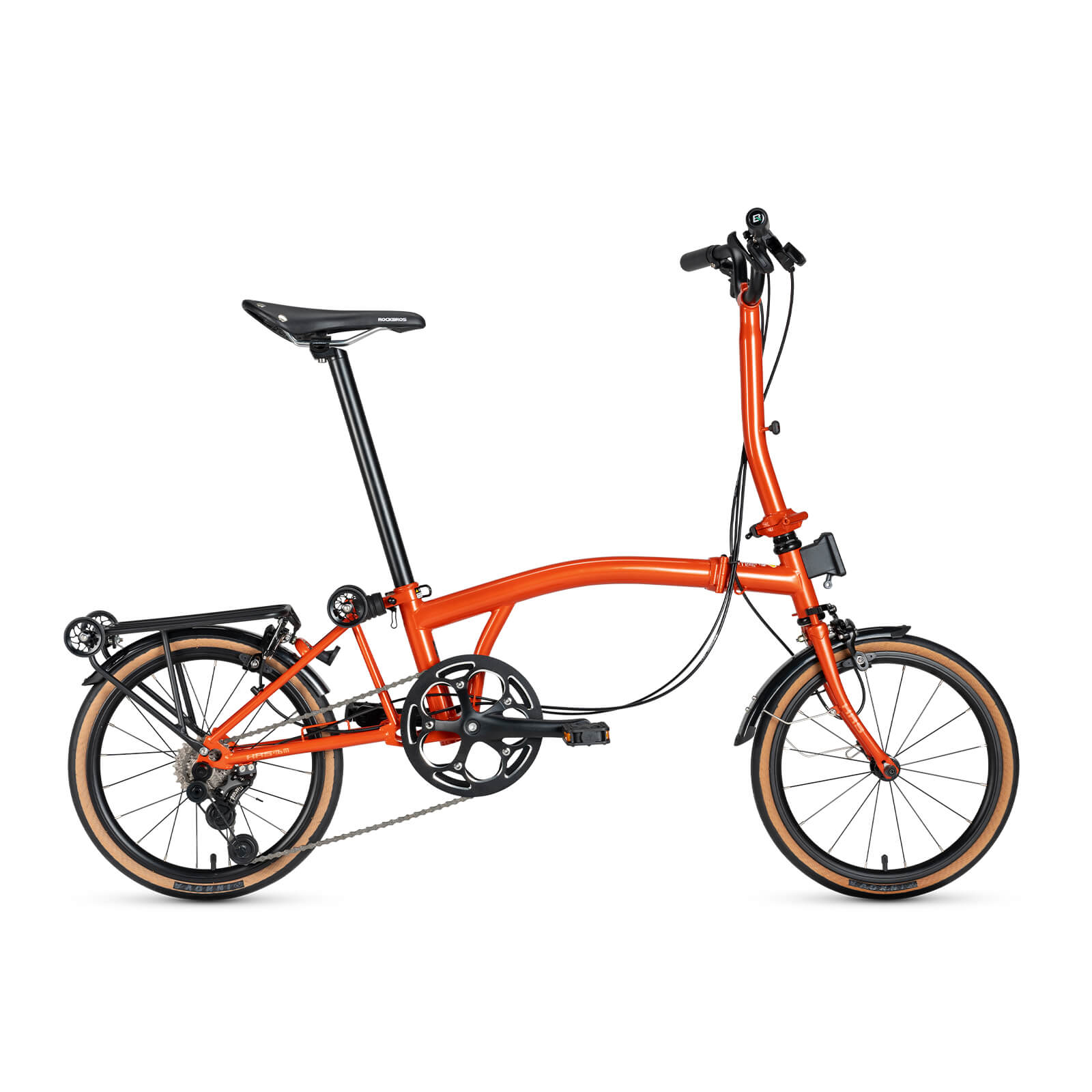 ROCKBROS 16 inch folding bicycle for urban commuting.
#color_orange