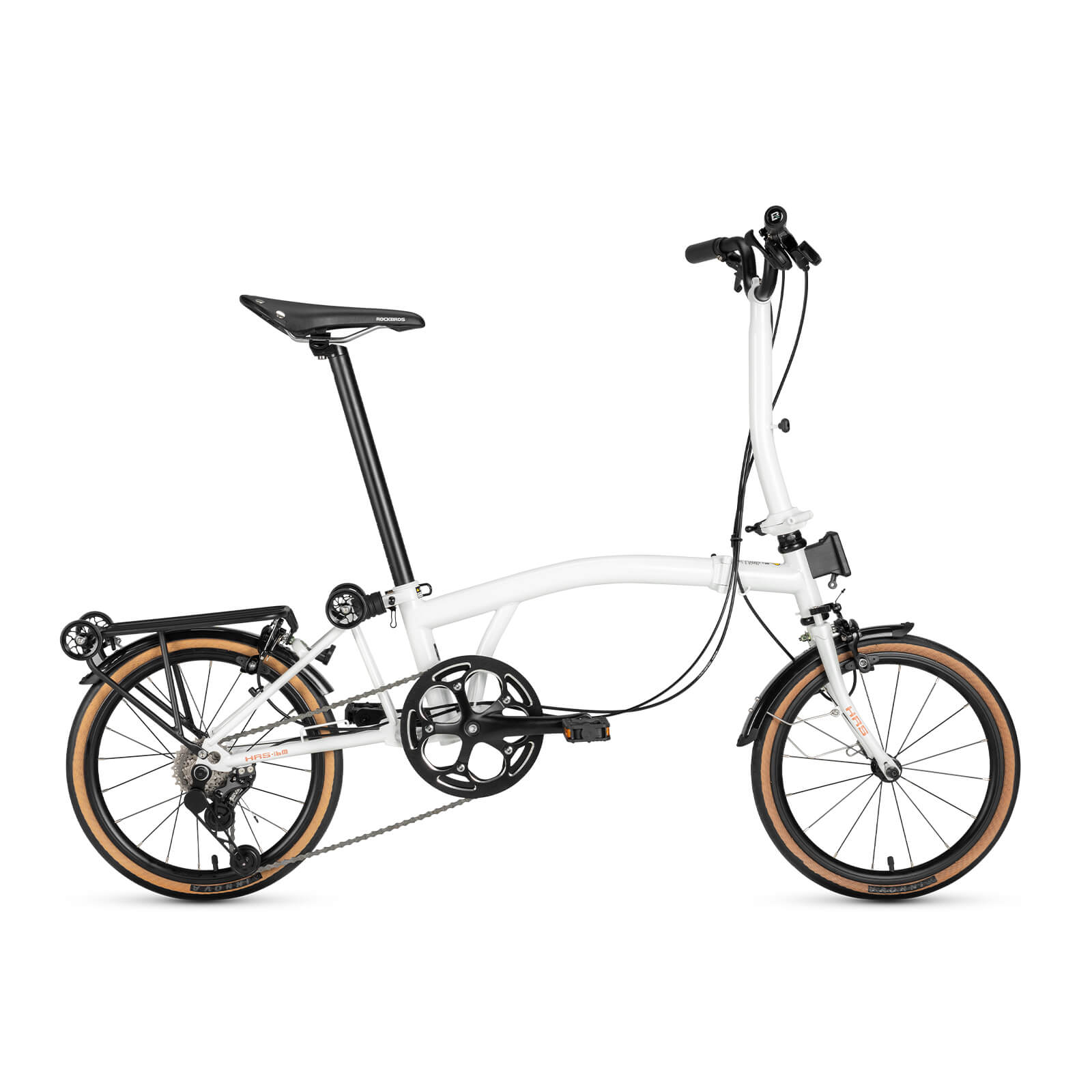 ROCKBROS 16 inch folding bicycle for urban commuting.
#color_white