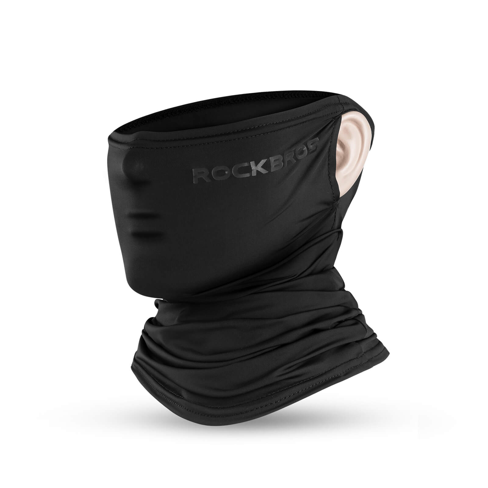 rockbros ice silk breathable face mask with UV protection for summer outdoor use.