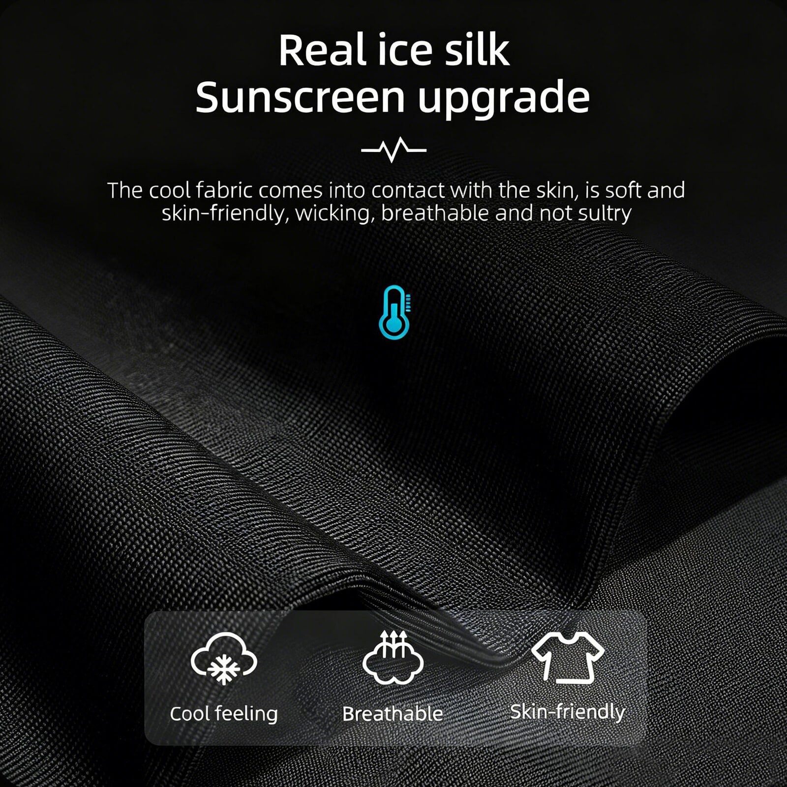 rockbros ice silk breathable face mask with UV protection for summer outdoor use.