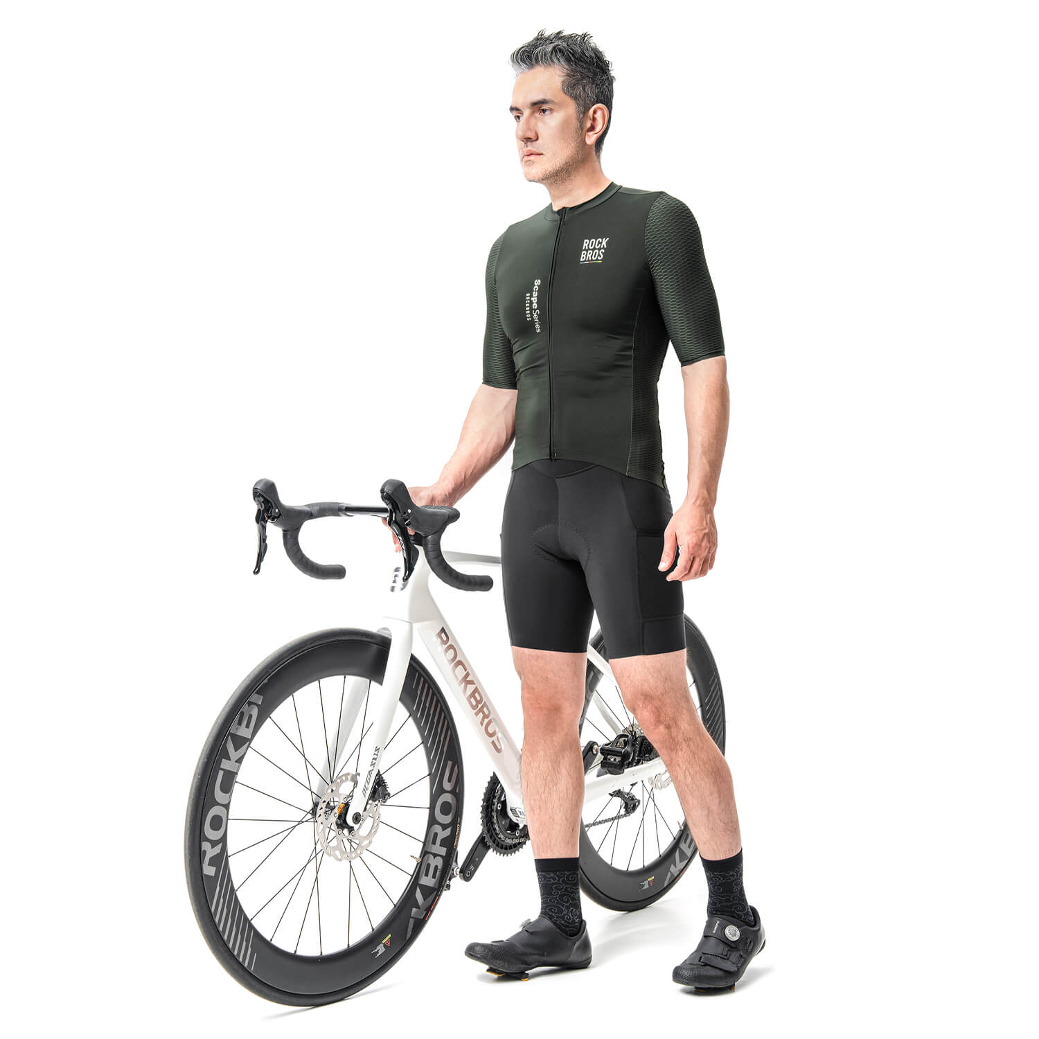 rockbros performance men’s cycling jersey for daily road rides.