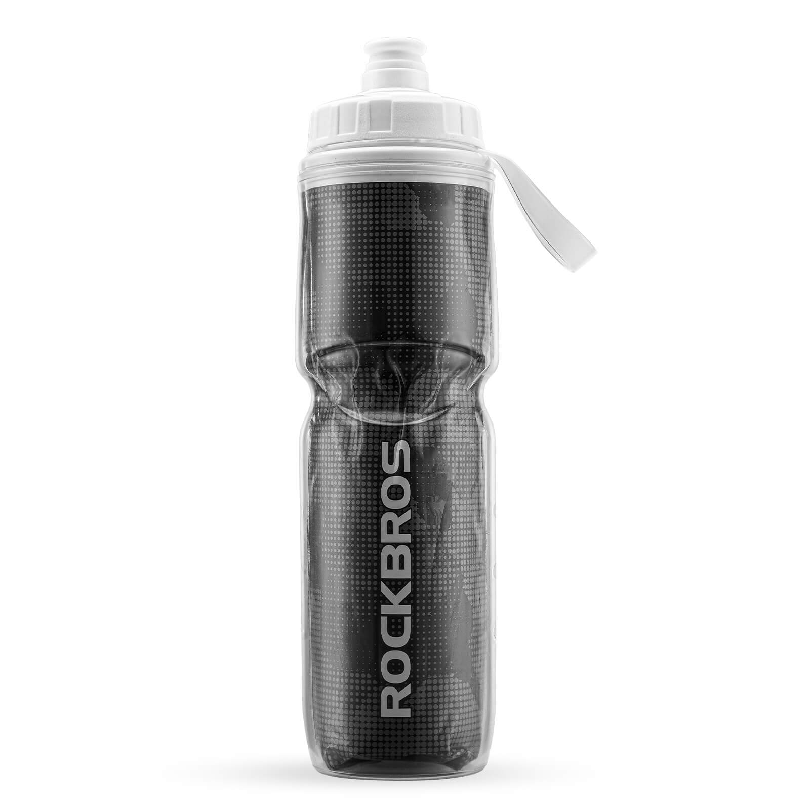 rockbros insulated cycling water bottle for outdoor rides.
#color_black