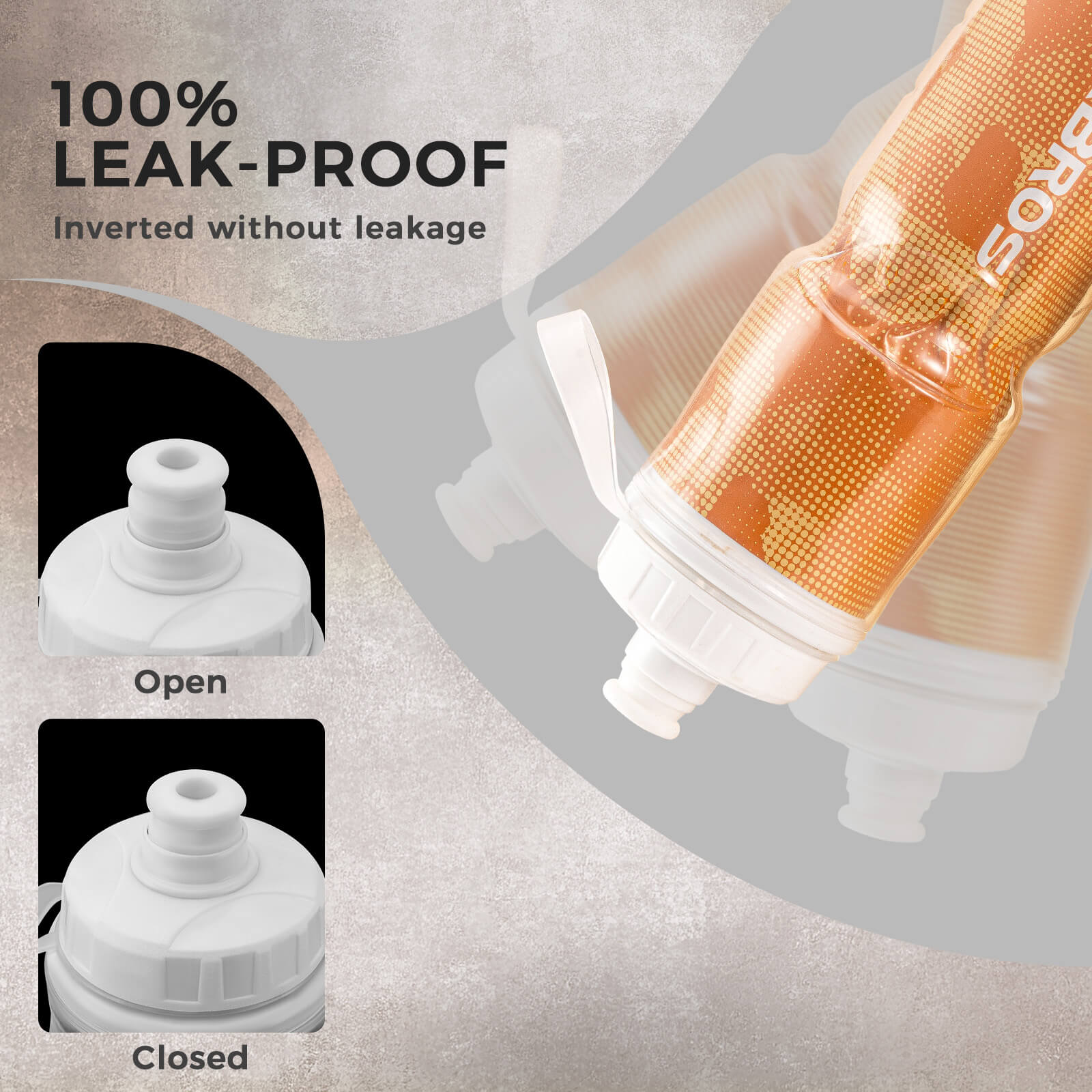 rockbros insulated cycling water bottle for outdoor rides.
#color_black