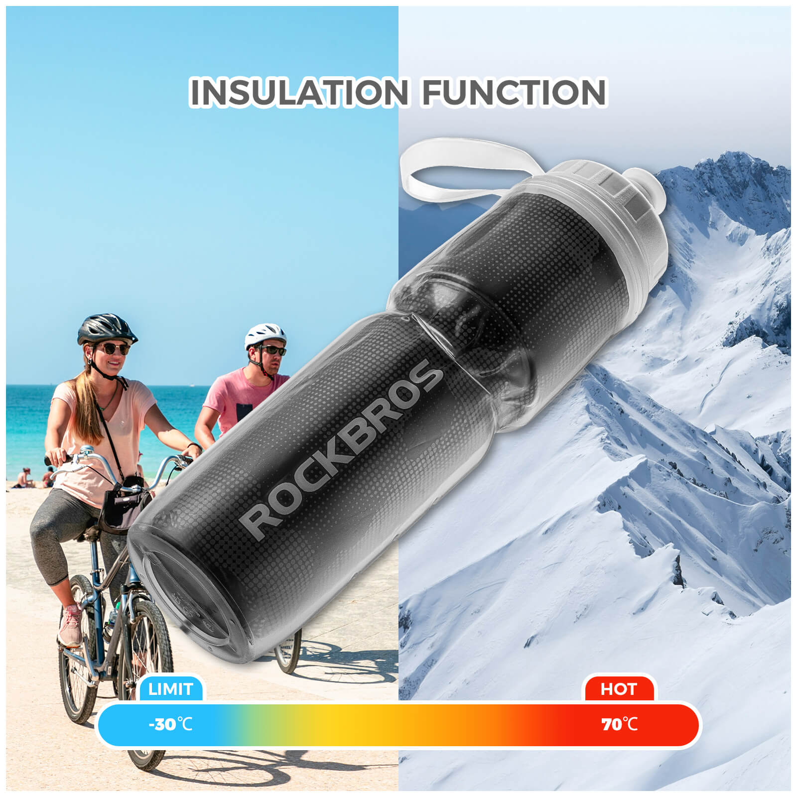rockbros insulated cycling water bottle for outdoor rides.
#color_purple