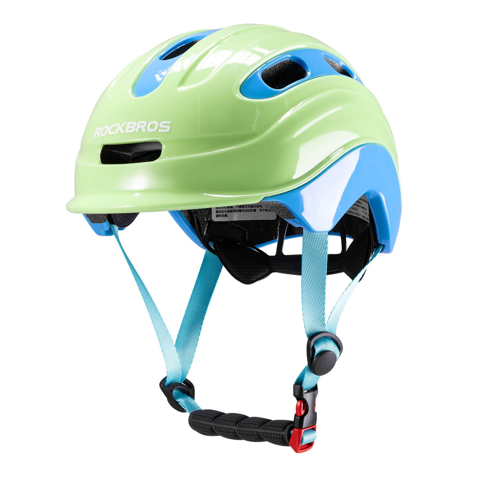 ROCKBROS kids’ bike helmet front view with lightweight protection.
#option_ocean tea