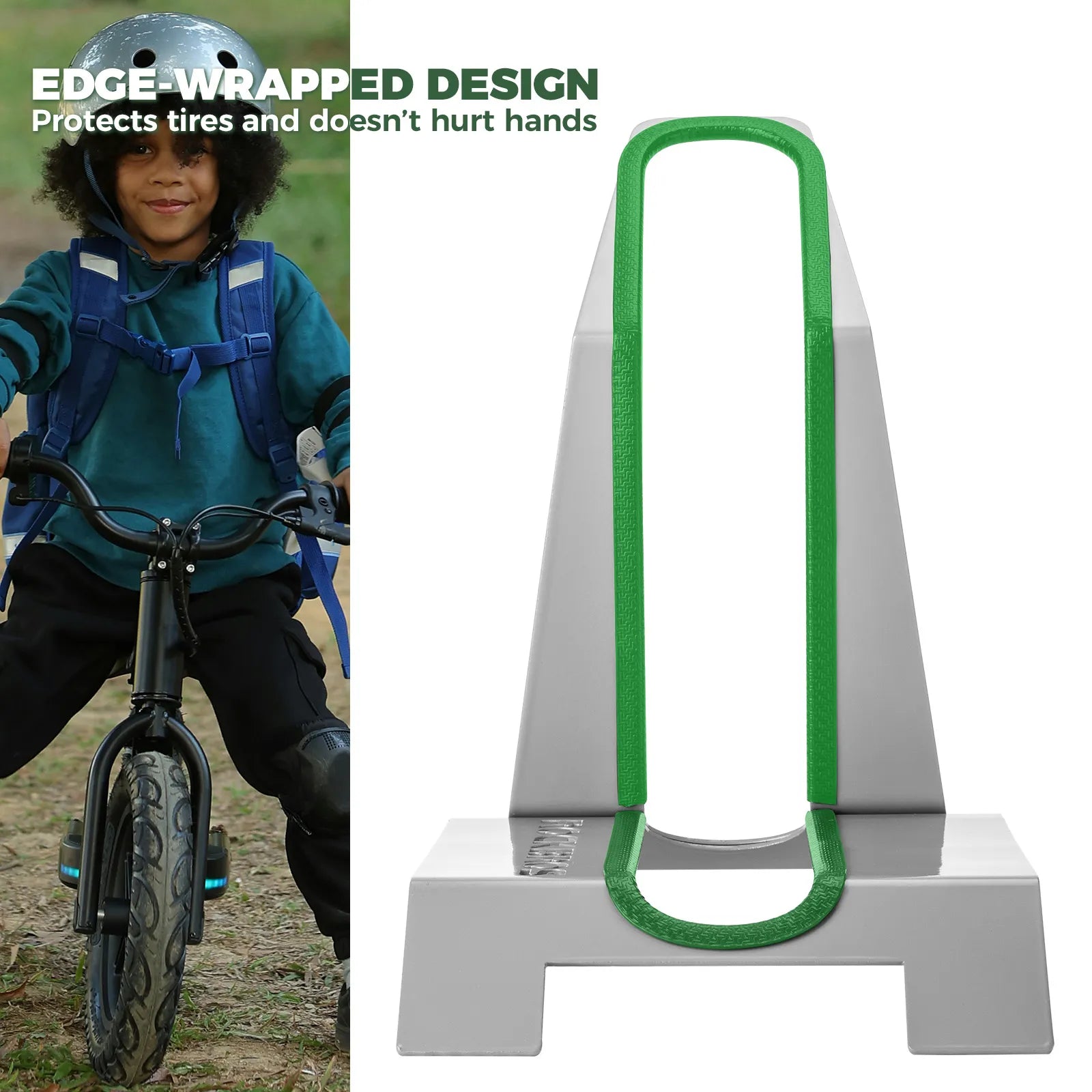 Rockbros L-Shape Kids Bike Stand - Portable Floor Parking Rack for 12" Bicycles, Scooters and Balance Bikes.
#color_grey