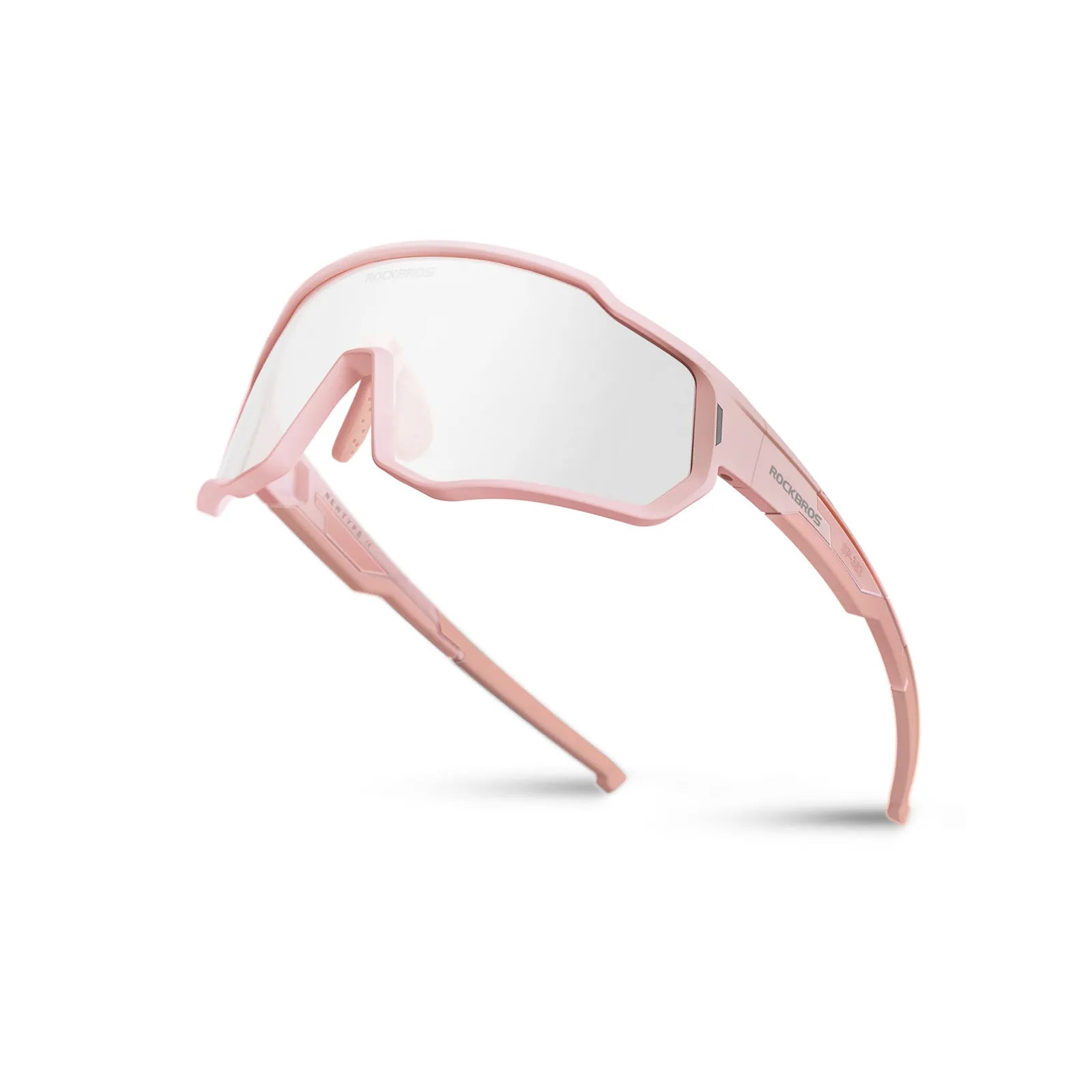 ROCKBROS Children's Sports Sunglasses featuring UV400 Protection and Intelligent Photochromic Lens Technology.
#color_pink