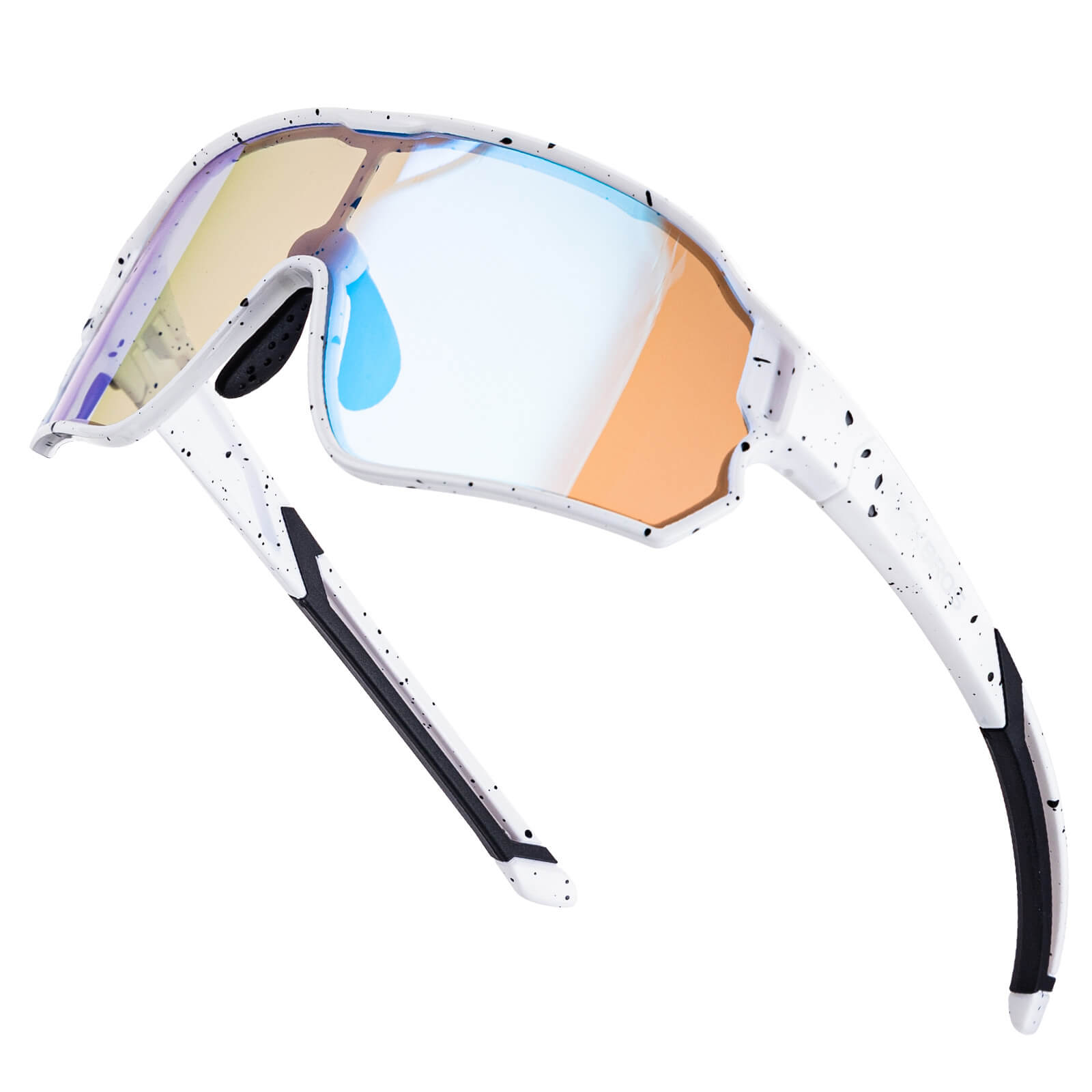ROCKBROS kids photochromic bike sunglasses with adjustable frame.
#color_white