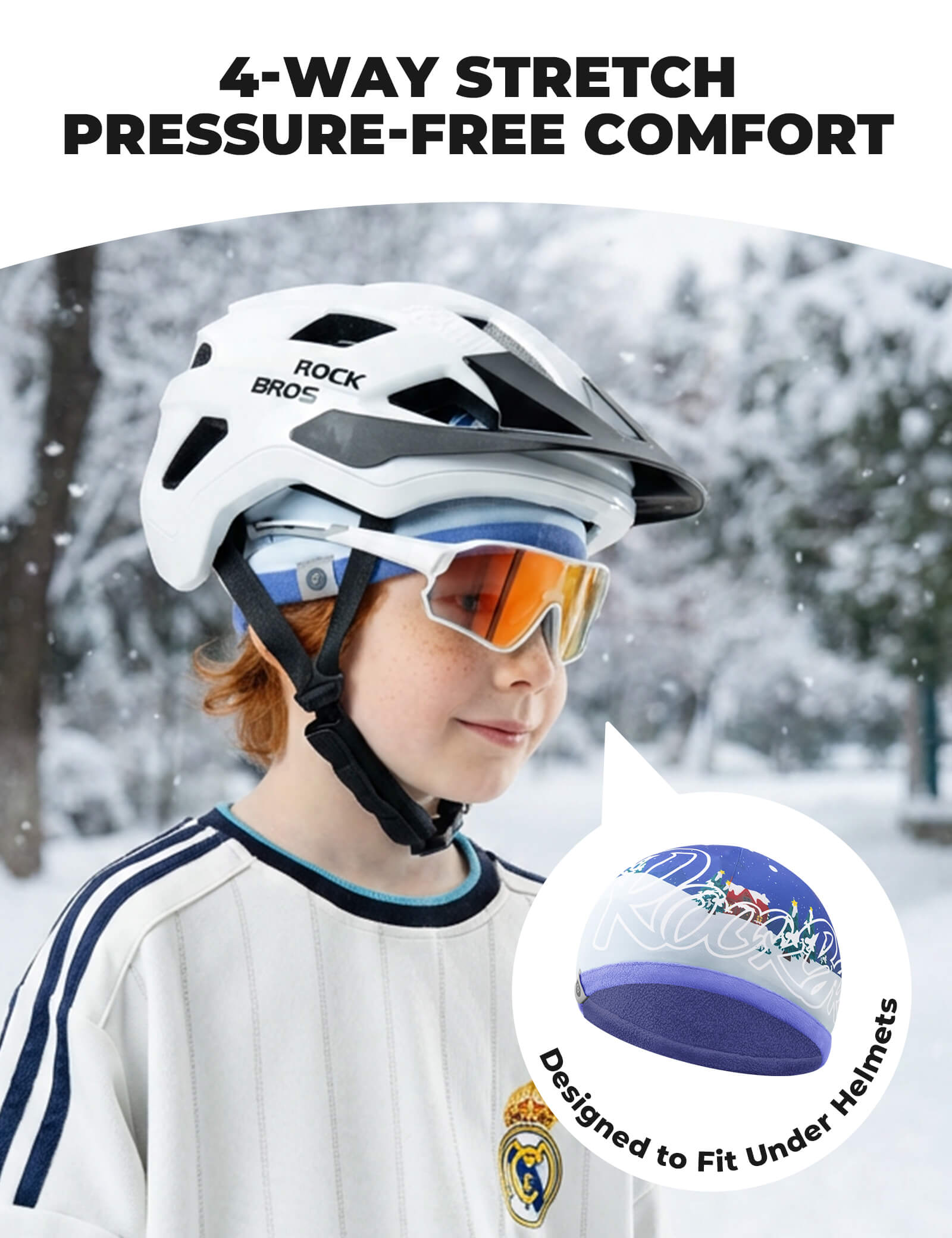 ROCKBROS Kids Outdoor Polar Fleece Sports Balaclava in Black - Windproof Ski Mask for Boys and Girls.
#color_pink