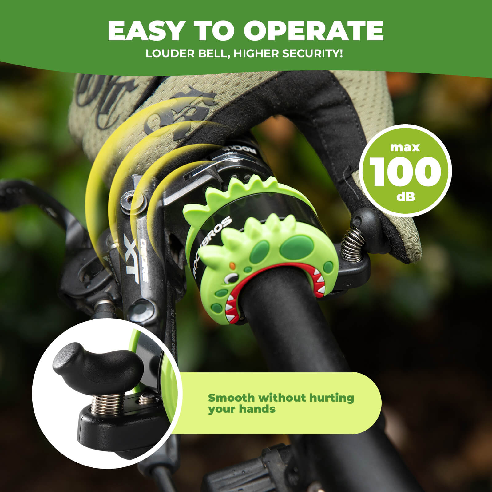 rockbros kids cartoon bike bell for children’s bikes.
#option_dinosaur