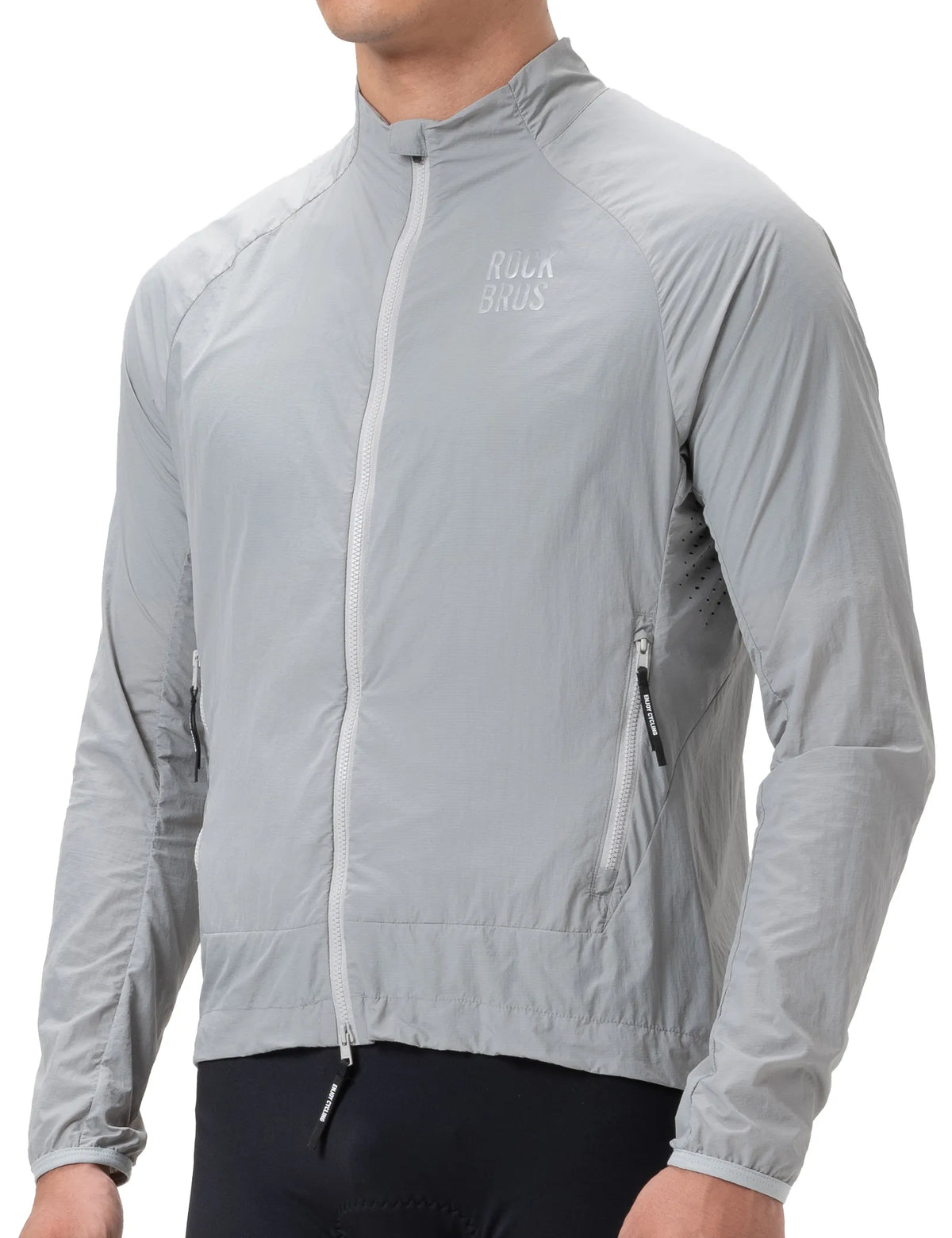 Rockbros lightweight packable cycling wind jacket for men and women.
#color_white