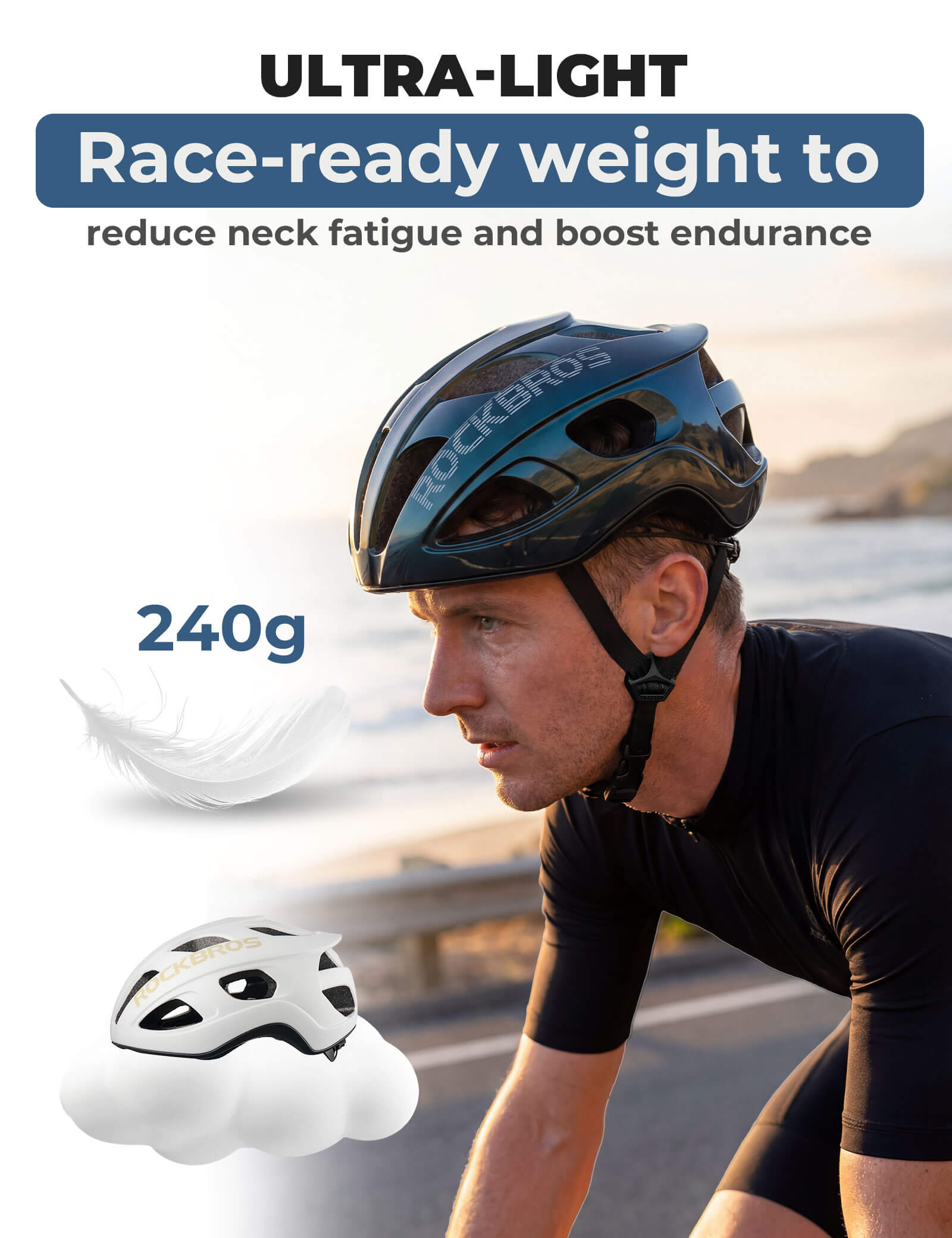 Rockbros LK-66 Adult Bike Helmet - In-Mold Professional Cycling Helmet
#options_matte black