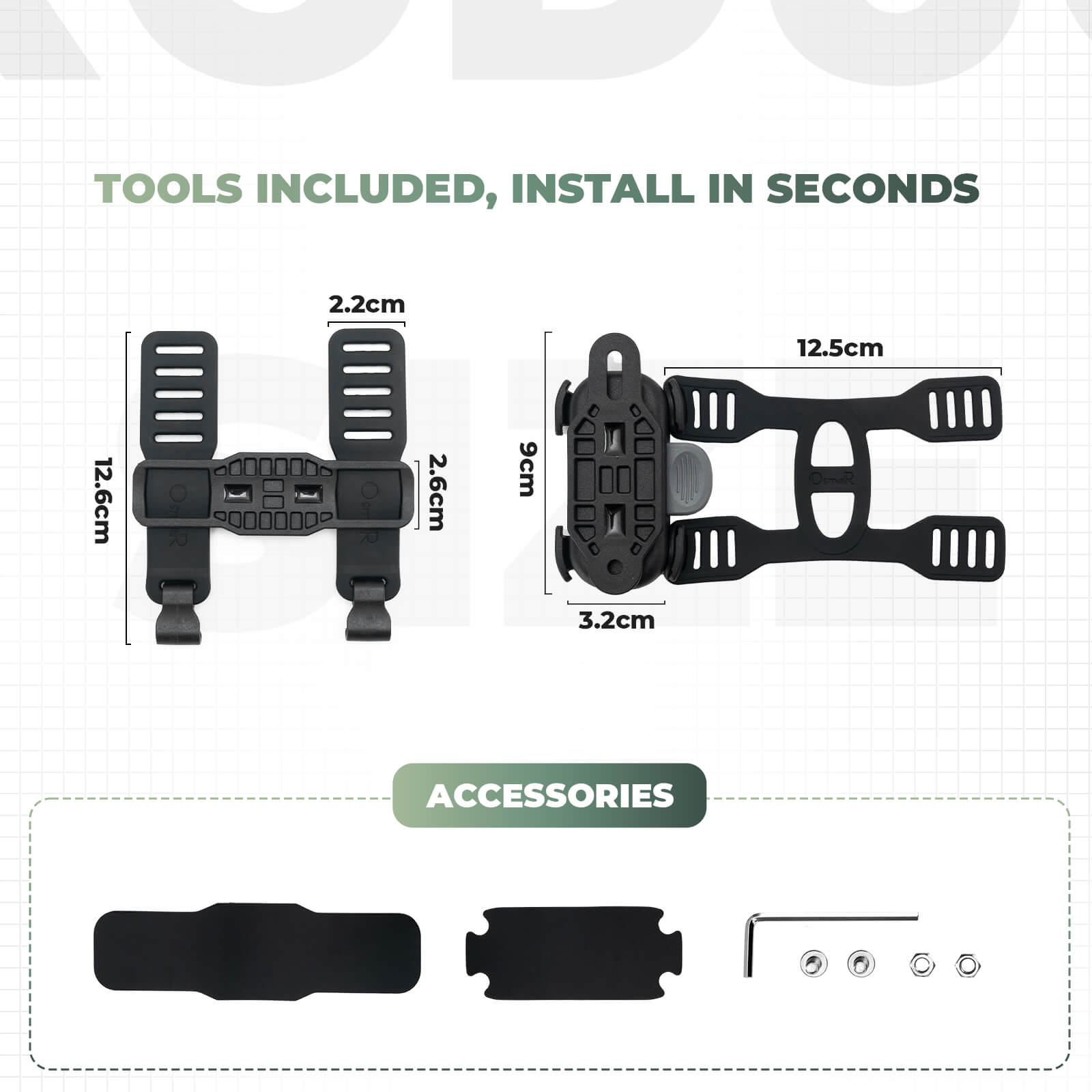 rockbros magnetic strap-on bike bottle cage for quick release and easy mounting.
