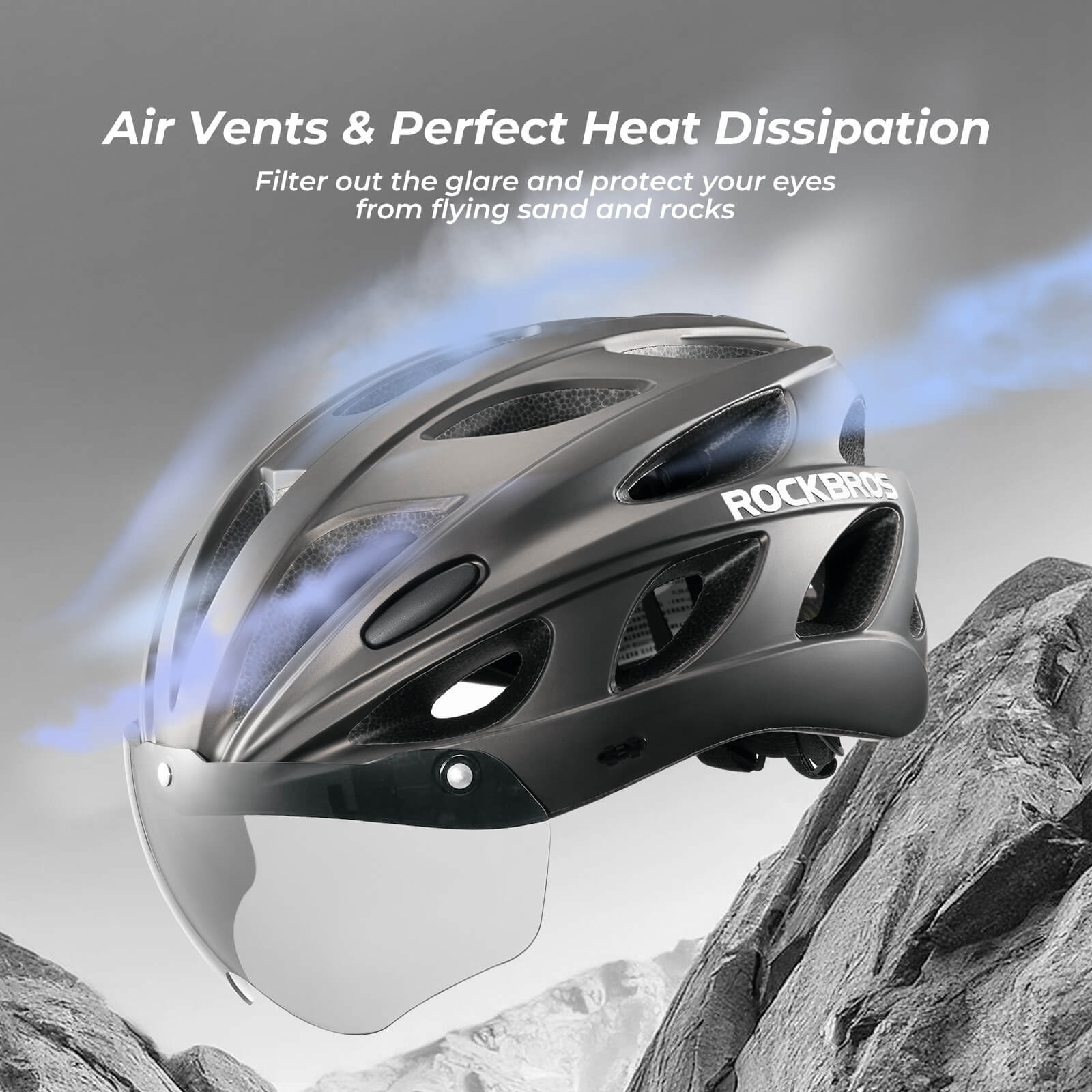 rockbros magnetic goggles cycling helmet for road and mountain biking.
#color_pink