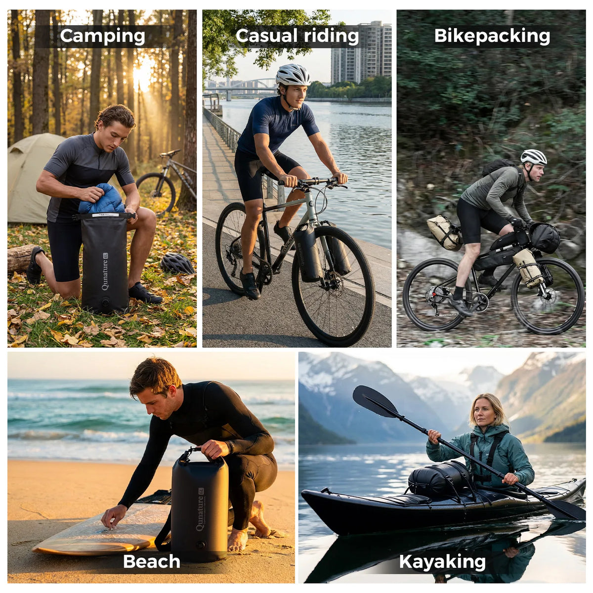 ROCKBROS magnetic waterproof compression fork bag 6L