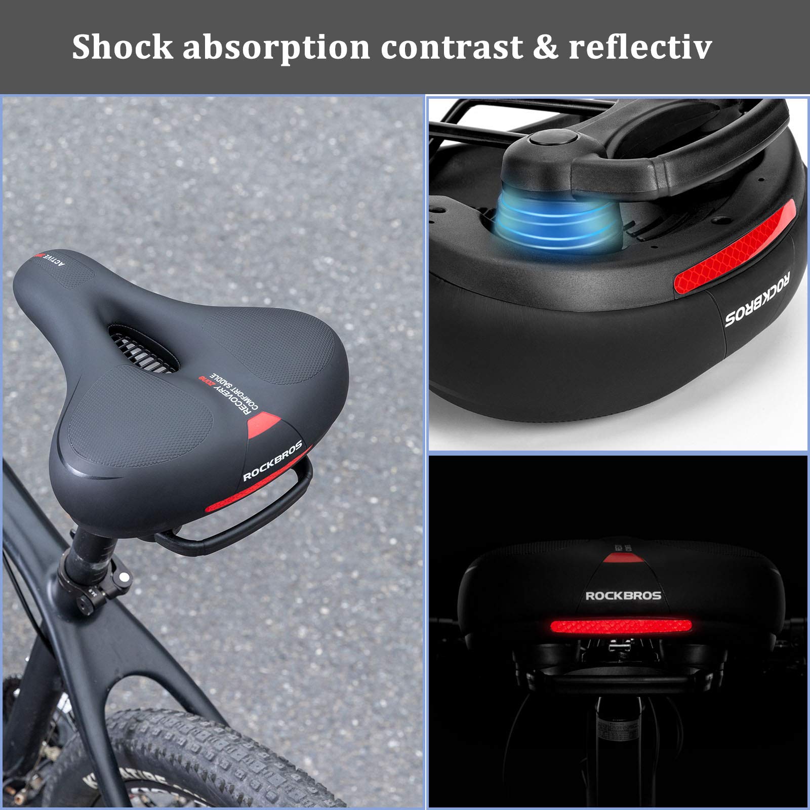 rockbros memory foam bike saddle seat for comfortable cycling
#Saddle seat color_black