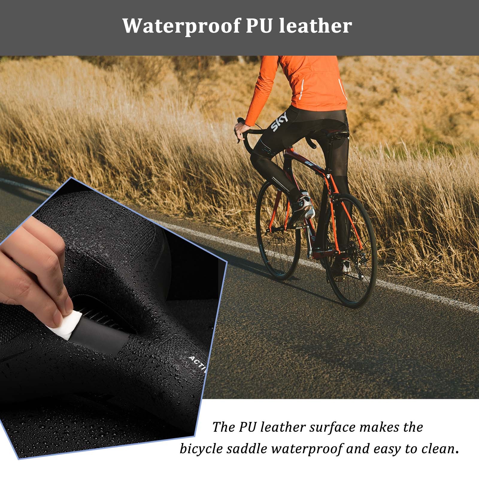 rockbros memory foam bike saddle seat for comfortable cycling
#Saddle seat color_red