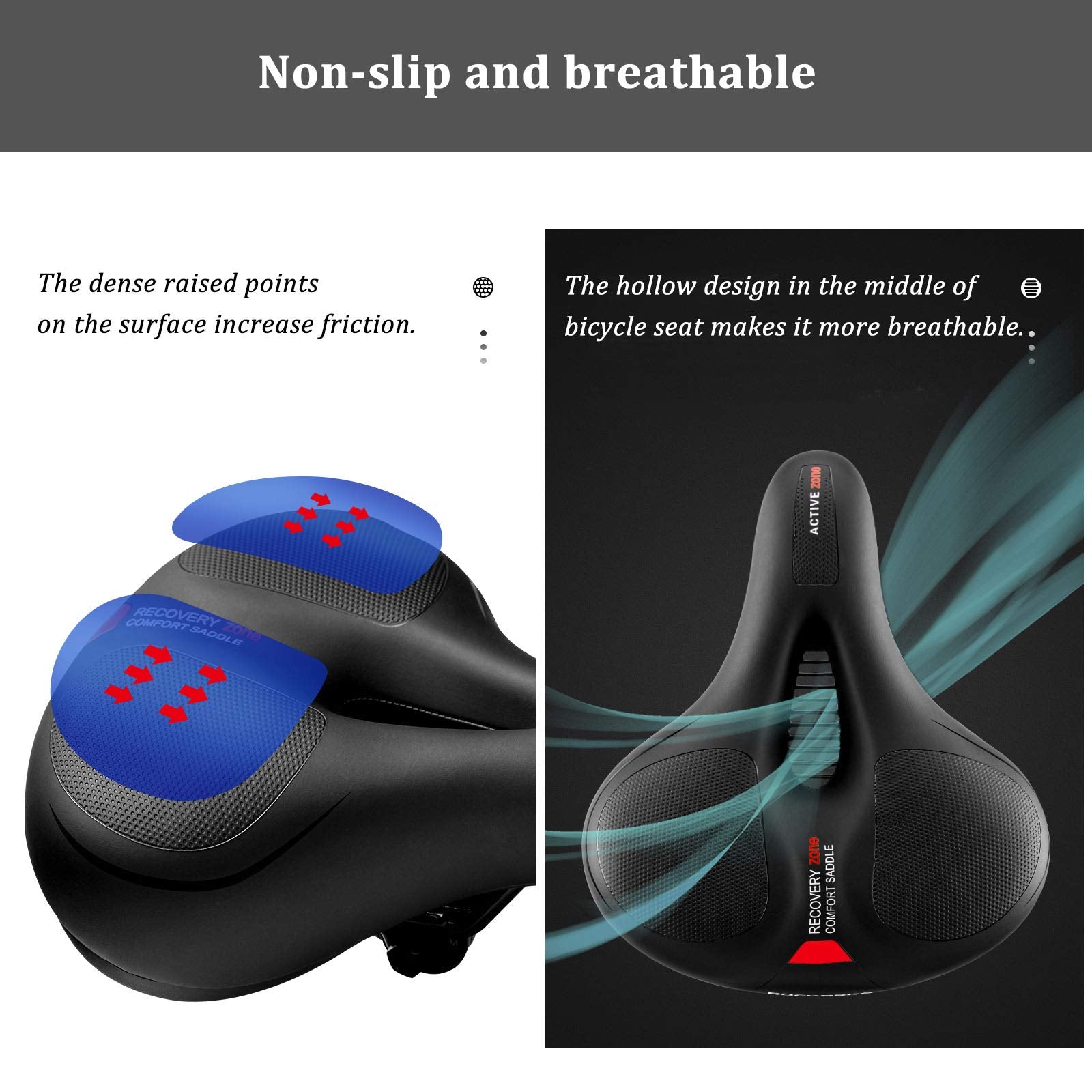 rockbros memory foam bike saddle seat for comfortable cycling
#Saddle seat color_red