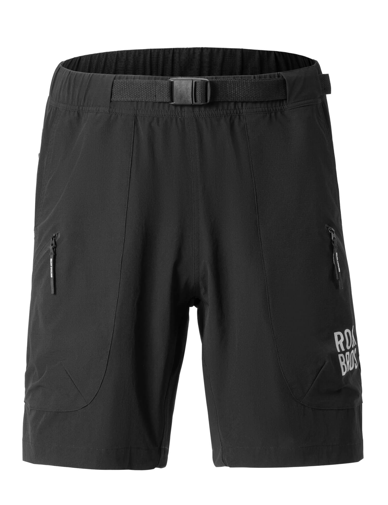 ROCKBROS Men's Quick Dry Commuter Shorts for Running and Hiking.
#color_black
