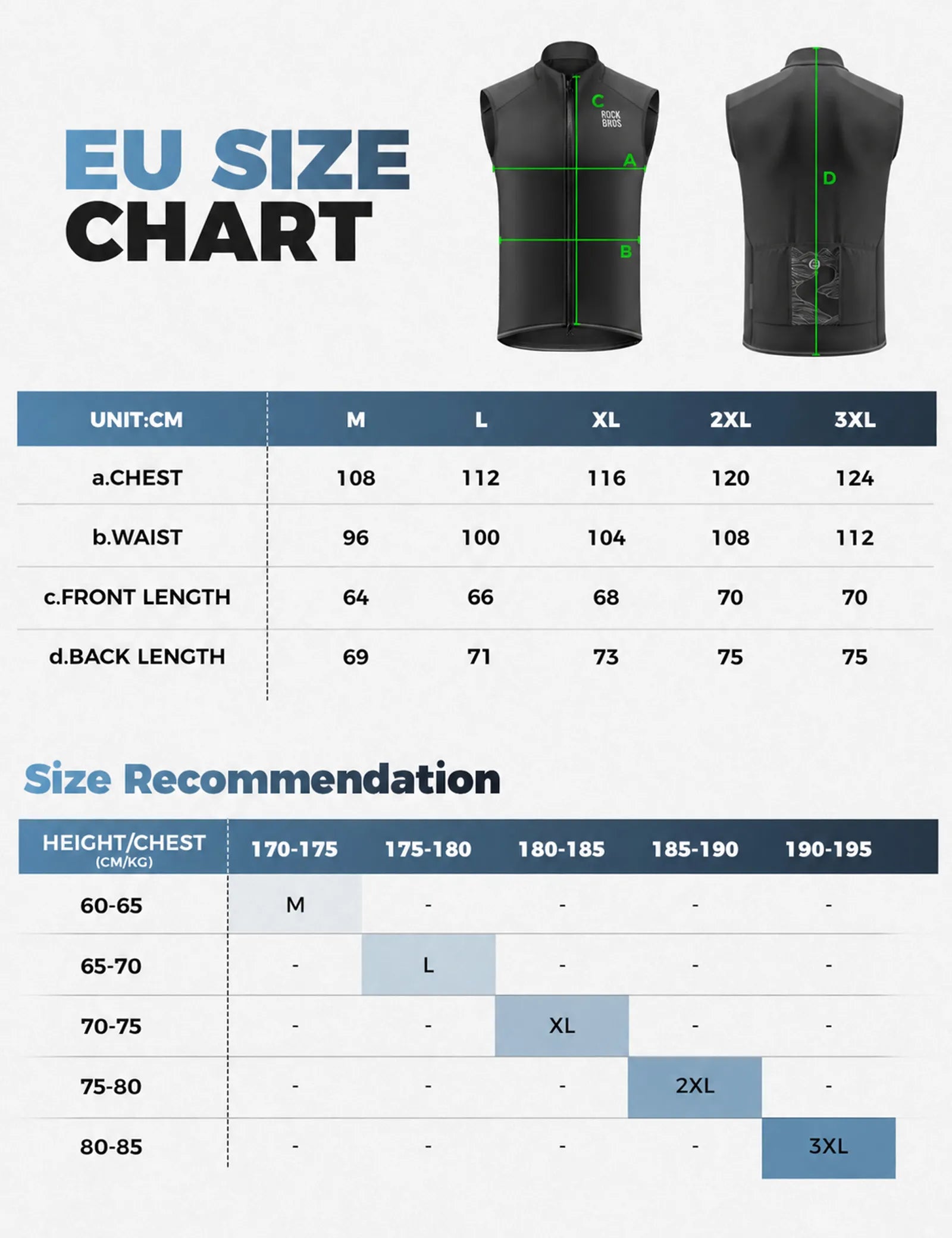 ROCKBROS Men's Cycling Vest with Dual Zipper and Thermal Fleece Lining, Windproof Sleeveless Jacket for Biking.