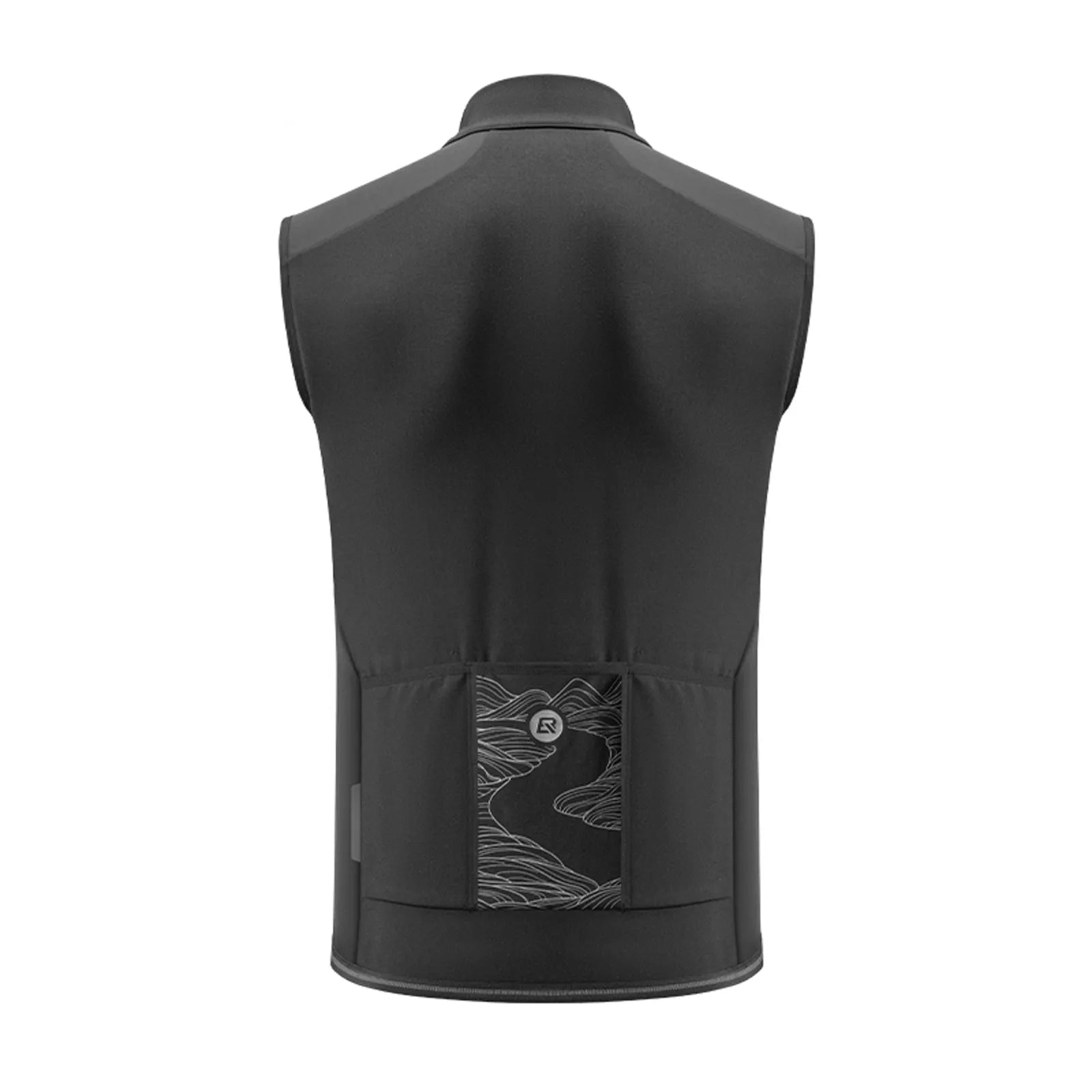 ROCKBROS Men's Cycling Vest with Dual Zipper and Thermal Fleece Lining, Windproof Sleeveless Jacket for Biking.