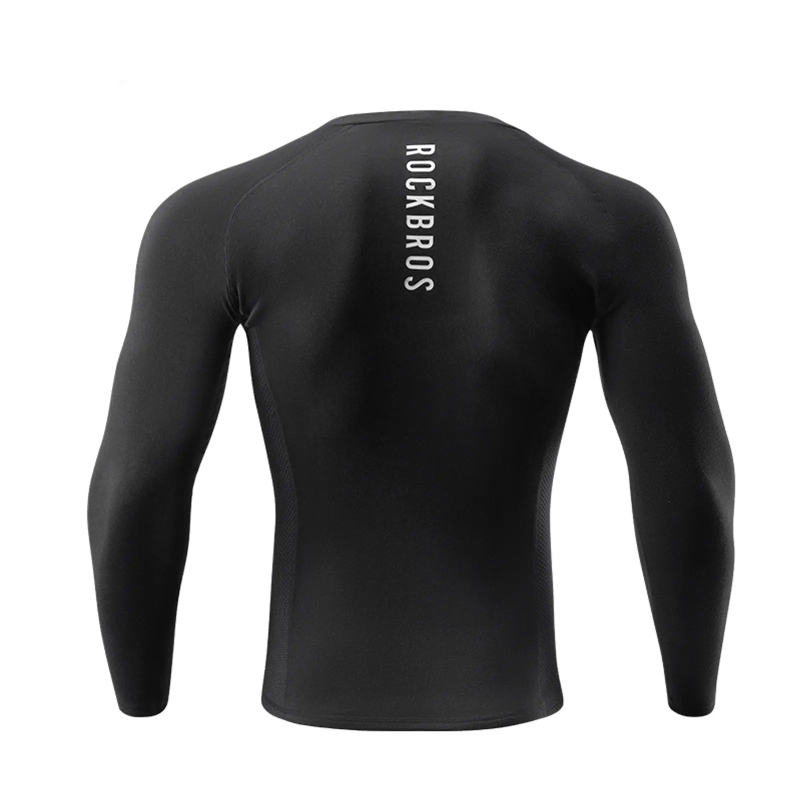 Rockbros Men's Thermal Cycling Base Layer Fleece-Lined Winter Riding Top Front View