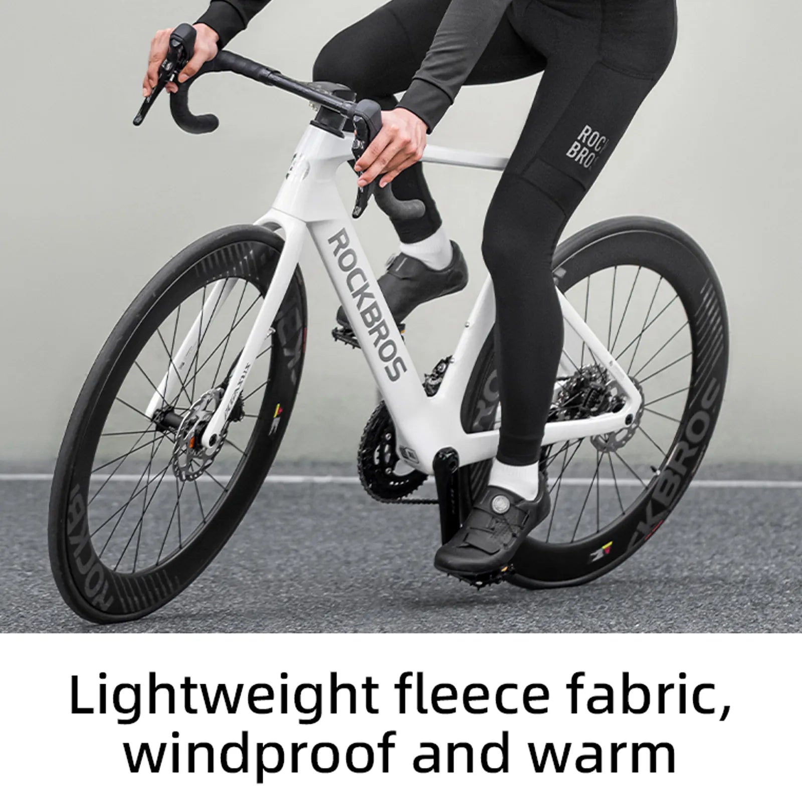 ROCKBROS Men's Lightweight Long Cycling Tights with Professional Dual-Density Protective Pad