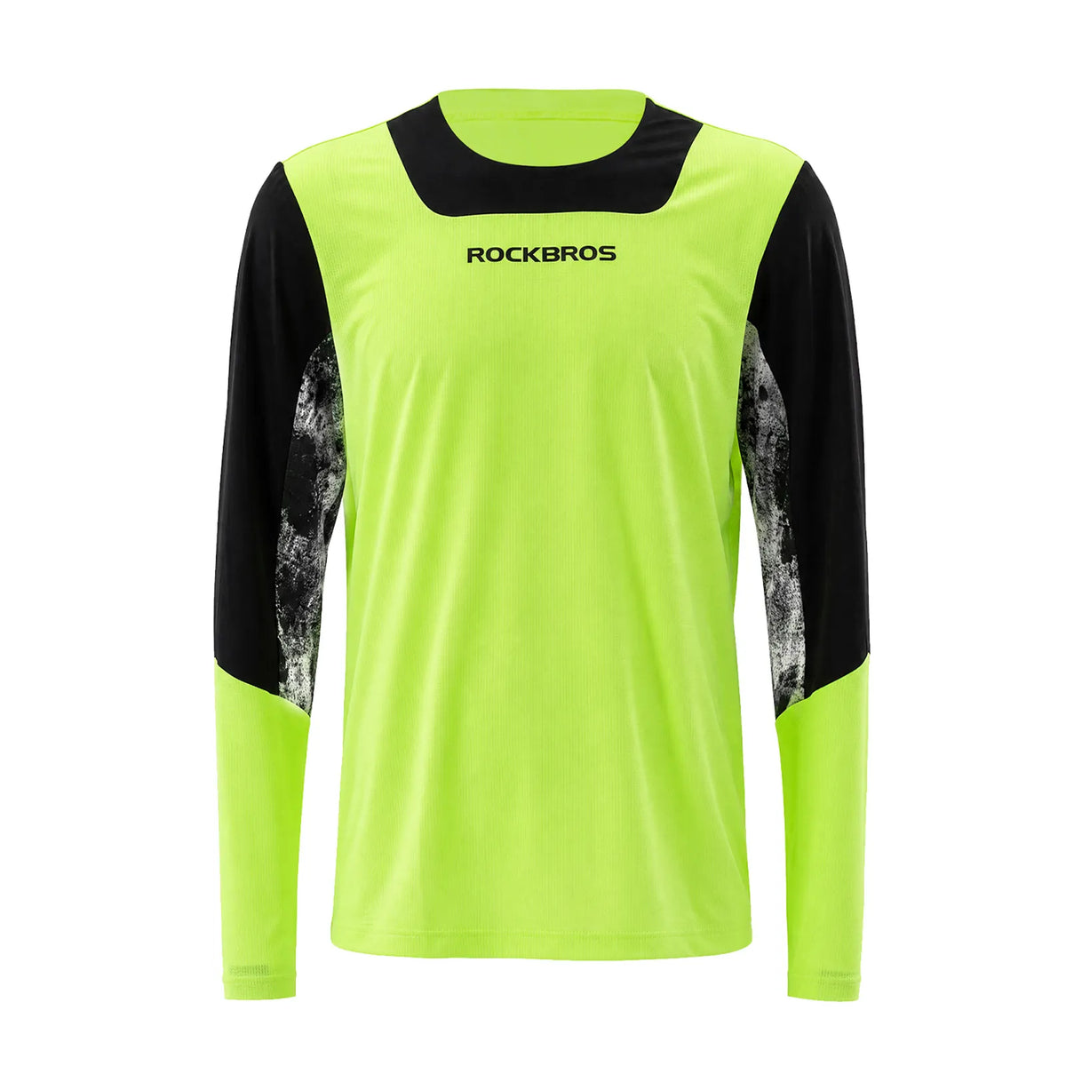 ROCKBROS men's MTB long sleeve trail jersey front view