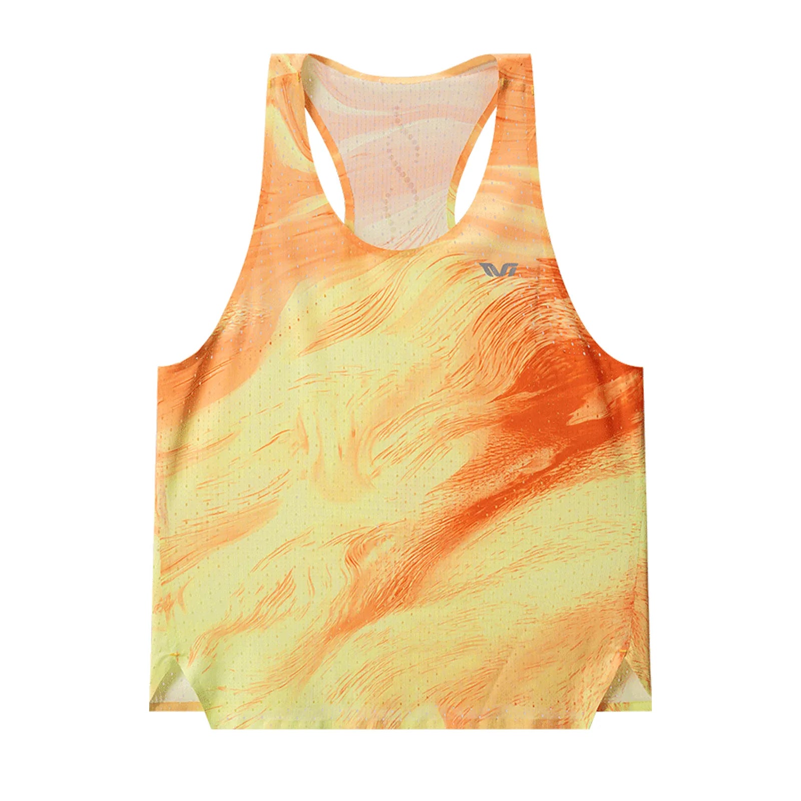 ROCKBROS men's lightweight running singlet in black, breathable quick-dry fabric for race training.
#color_yellow