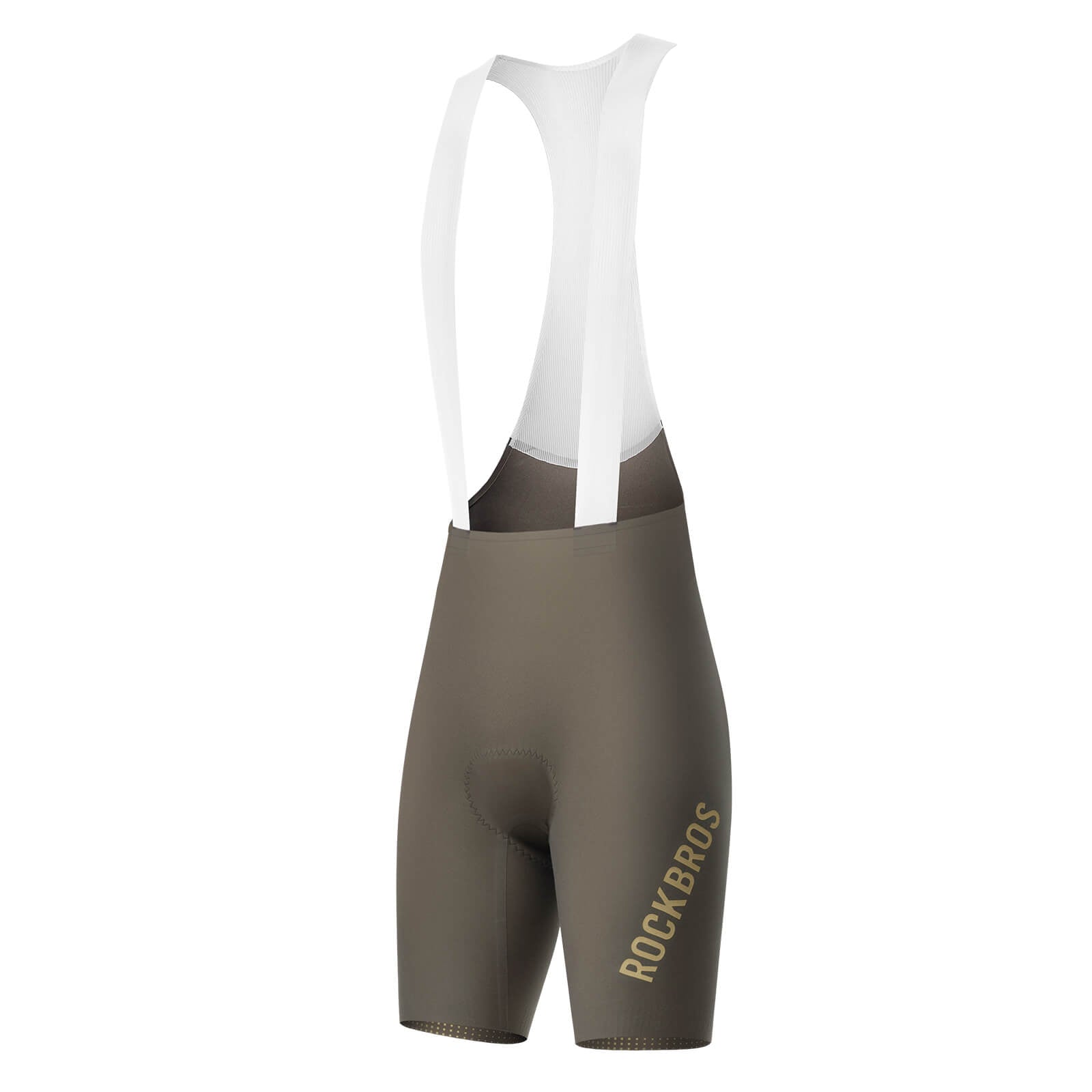 ROCKBROS men’s seamless summer cycling bib shorts with DOLOMITI WRIGHT pad.
#color_brown