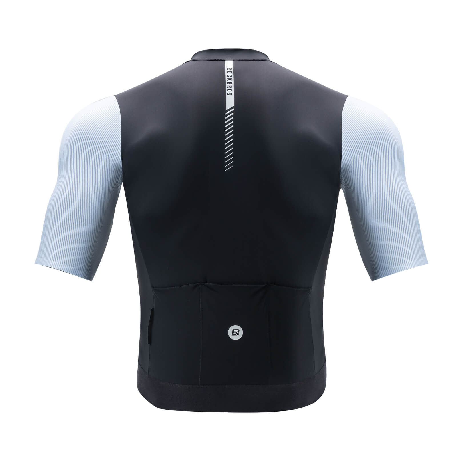 rockbros men’s lightweight breathable cycling jersey for summer rides.
#color_black