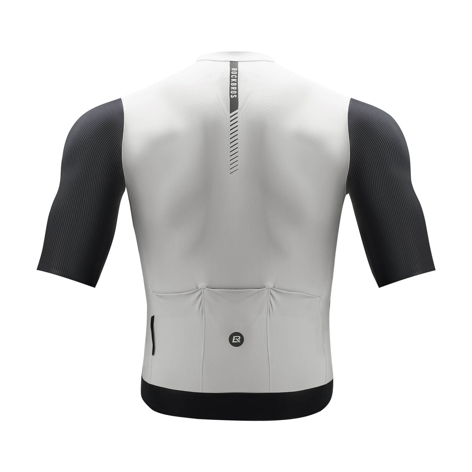 rockbros men’s lightweight breathable cycling jersey for summer rides.
#color_white