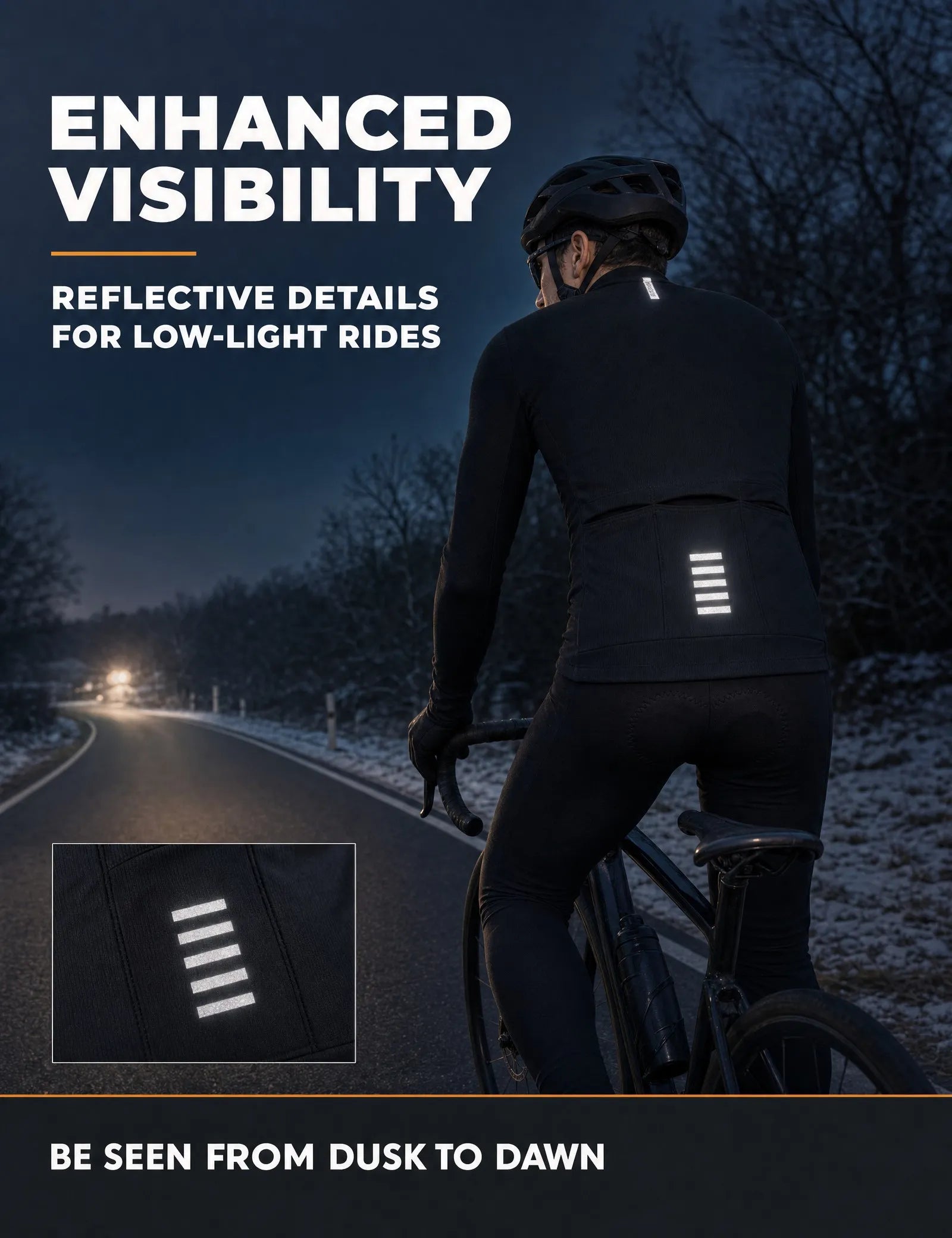 ROCKBROS thermal long sleeve cycling jersey winter cycling