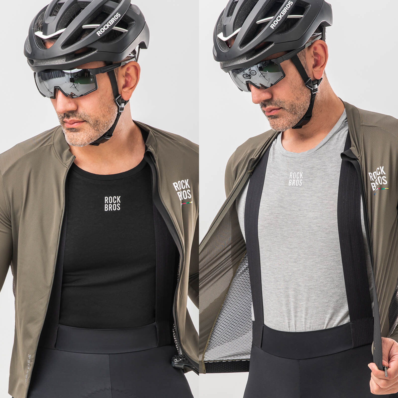 rockbros sleeveless merino thermal vest for hiking and travel
#color_gray