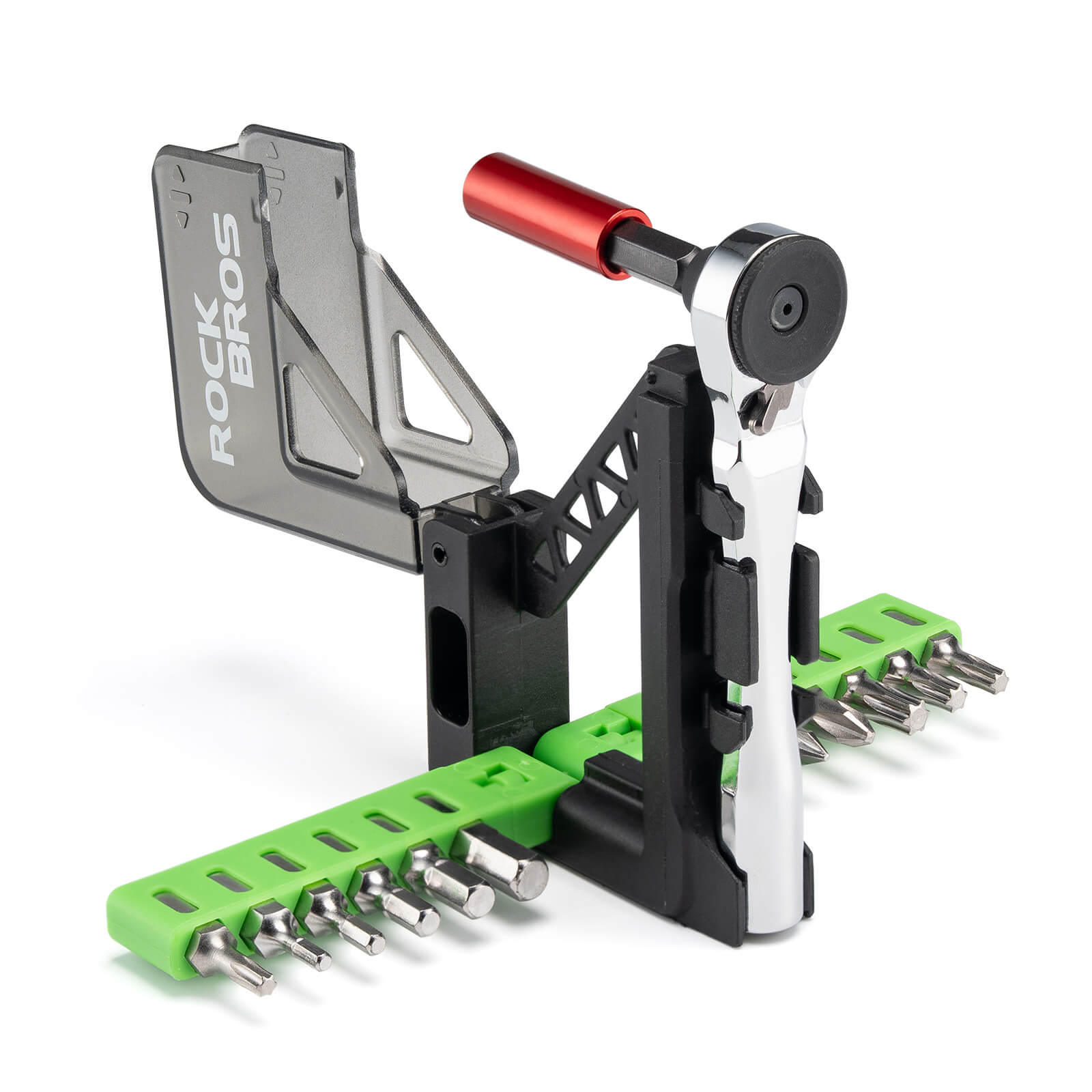 ROCKBROS mini bicycle ratchet wrench set for easy bike maintenance.