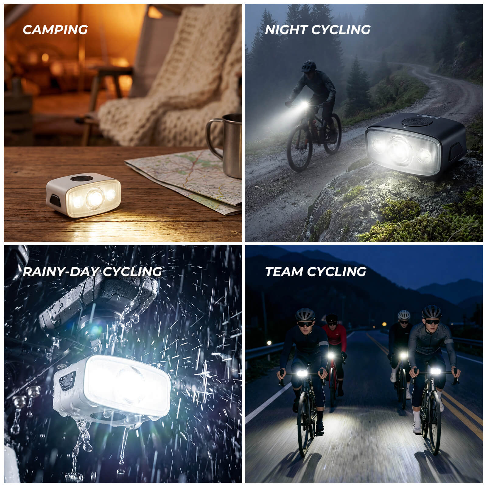 ROCKBROS Mini Bike Front Light - Ultra Bright LED Safety Torch for Night Riding.
#color_black