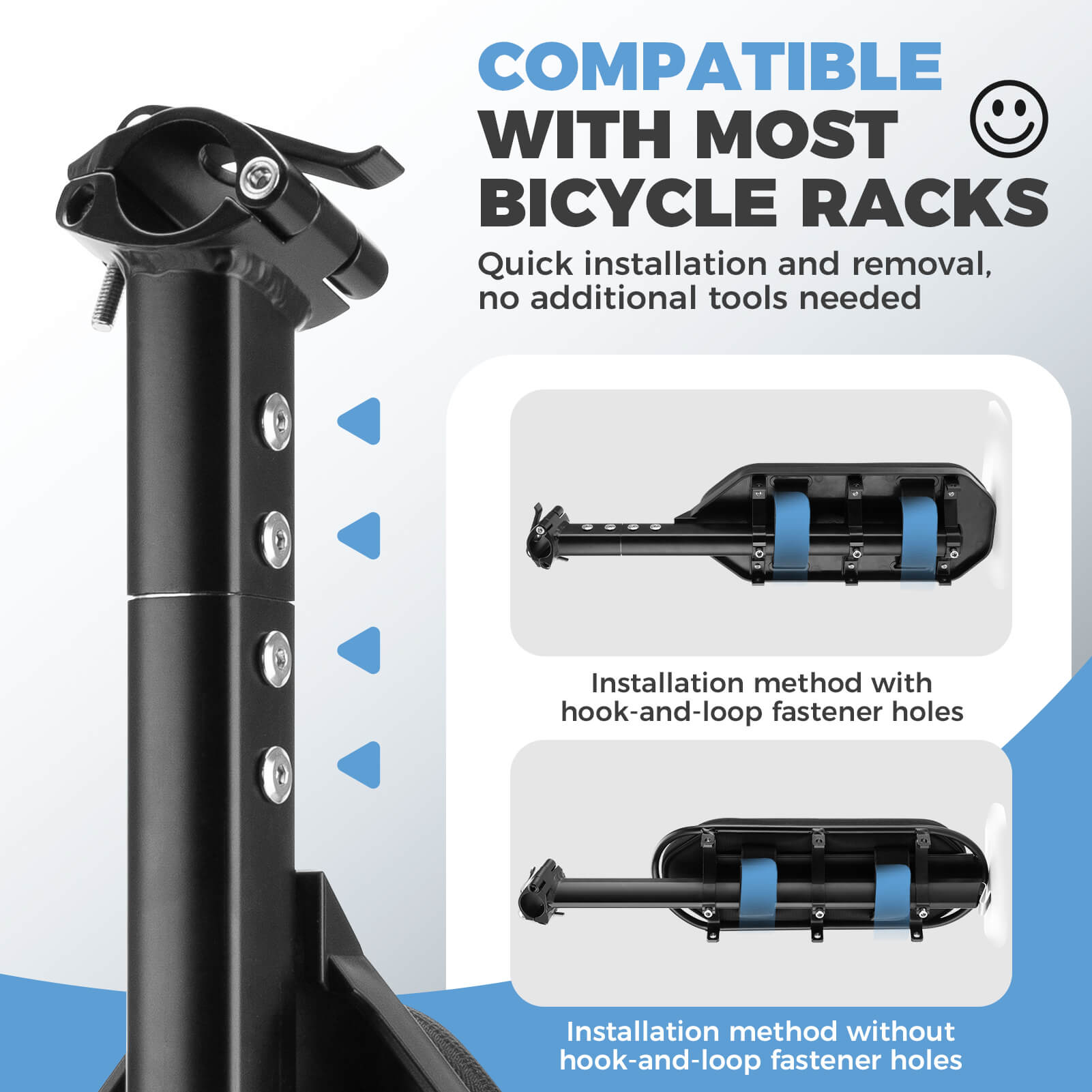 ROCKBROS 5L expandable MTB rear seat bag for mountain bike storage.