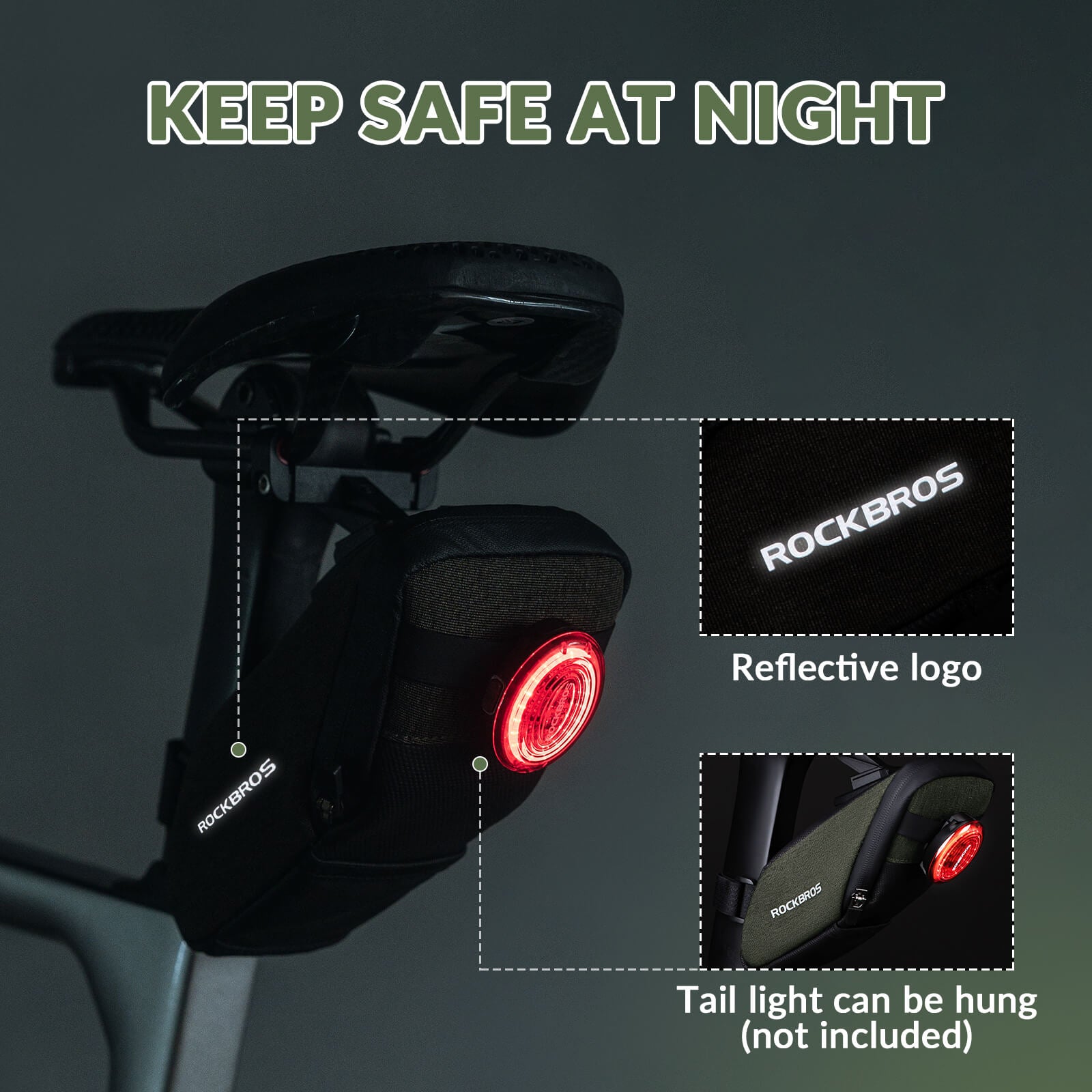 ROCKBROS Waterproof Saddle Bag with Mudguard for Road and MTB Cycling