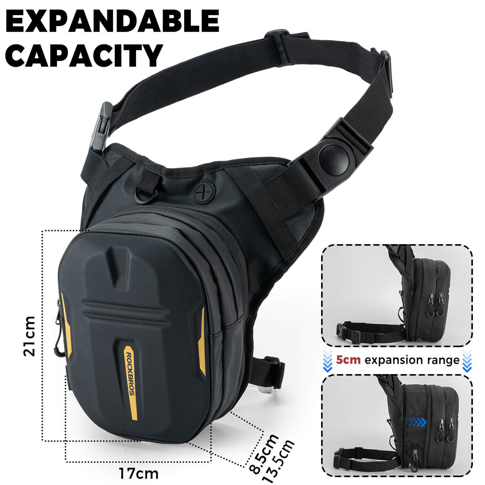 ROCKBROS magnetic attachment motorcycle bag for motorbike riders.