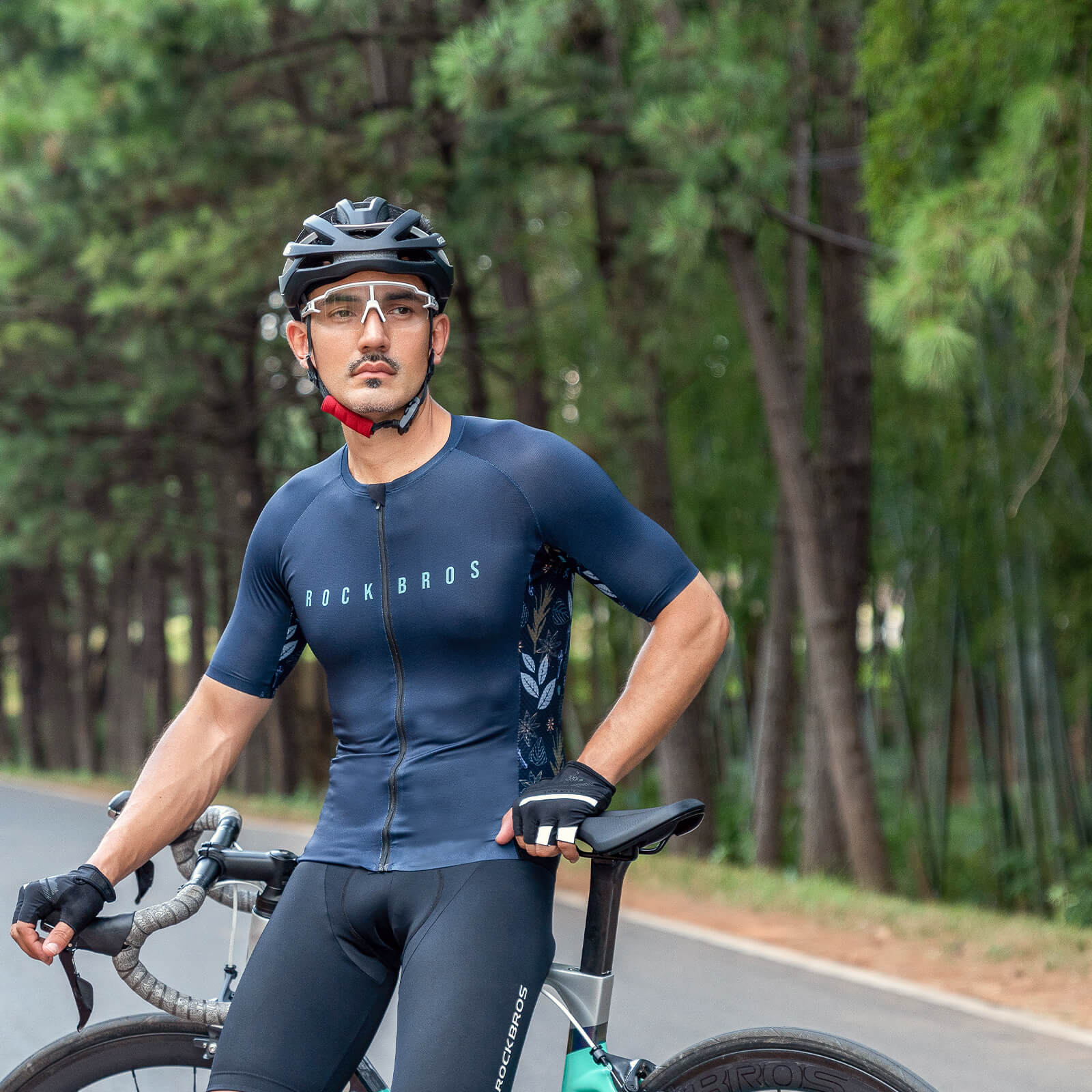 rockbros lightweight men’s cycling jersey for outdoor rides
#color_blue