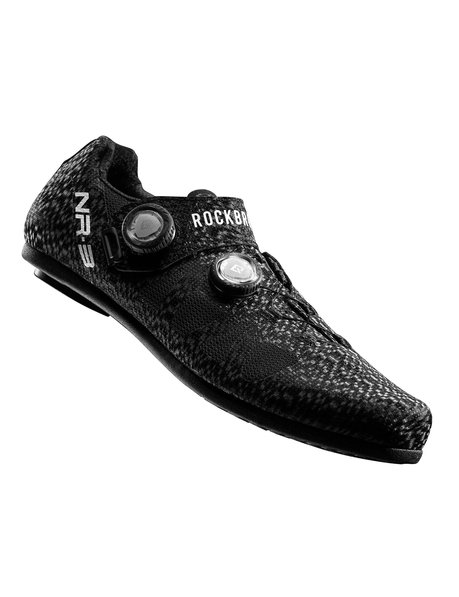 Rockbros NR3 flat pedal cycling shoes in black, non-clip mens mountain bike shoes