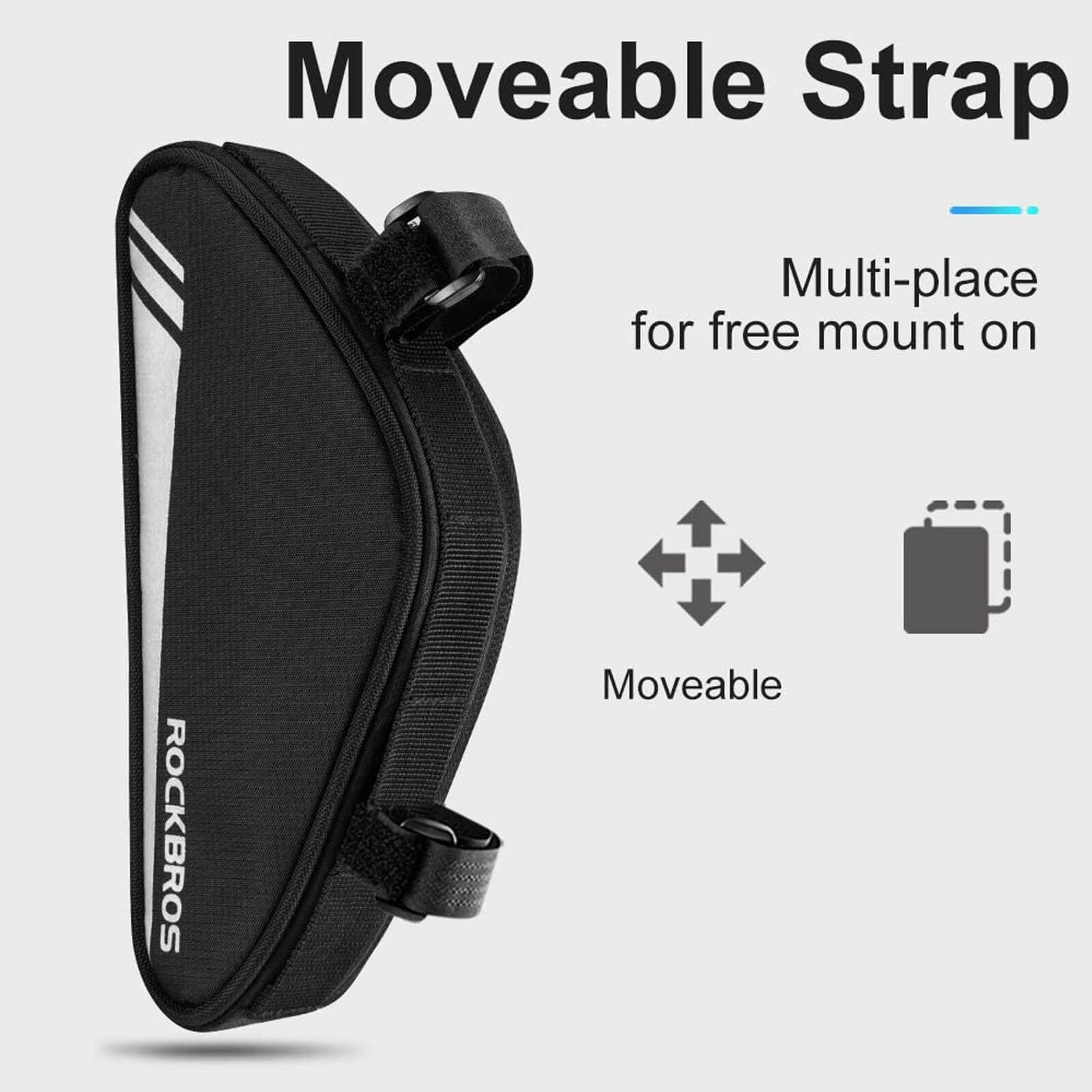 ROCKBROS nylon triangle frame bag with large capacity storage.
#color_blue