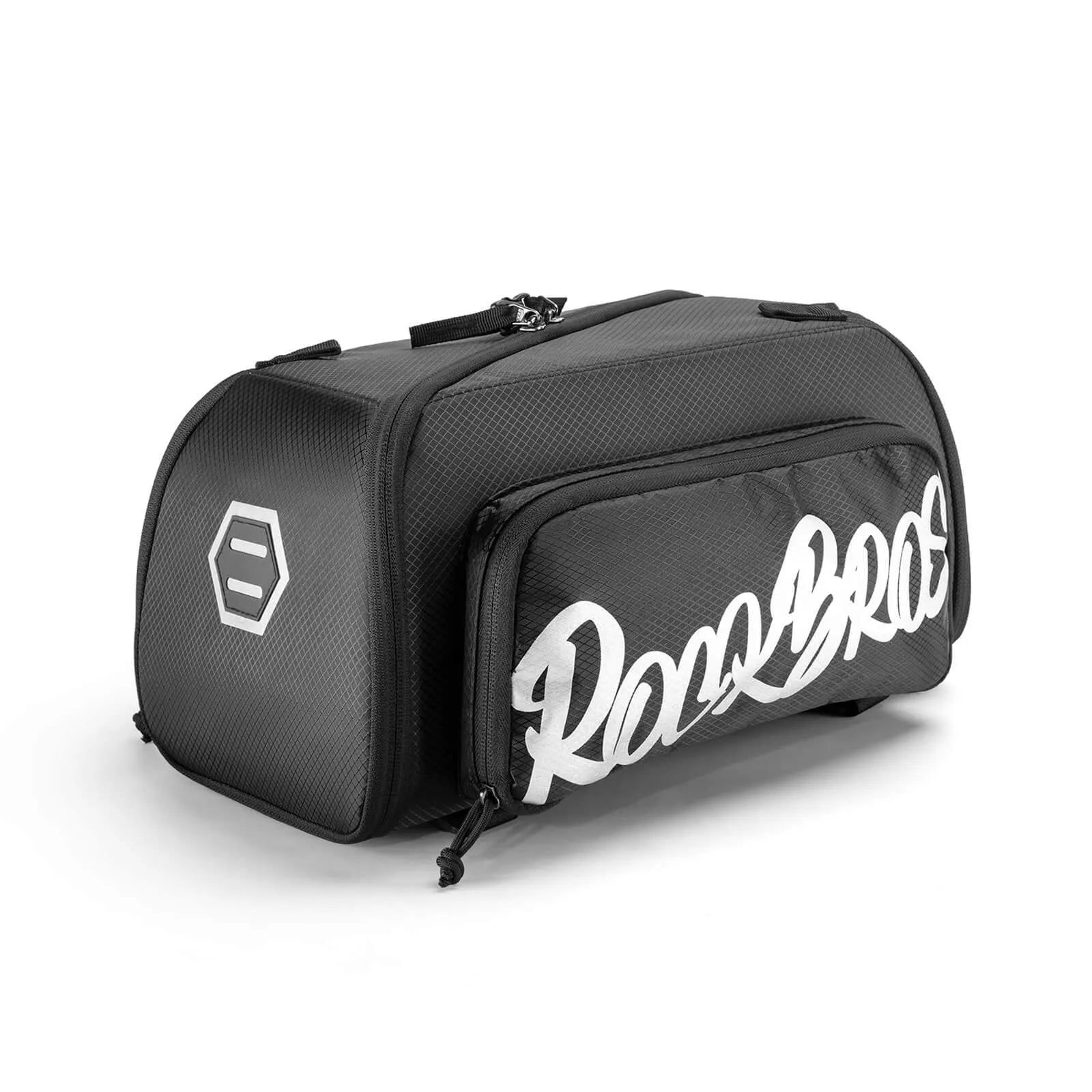 ROCKBROS large capacity bike pannier bag with wraparound zipper for easy access.
#options_With Side Pocket (14.96L)